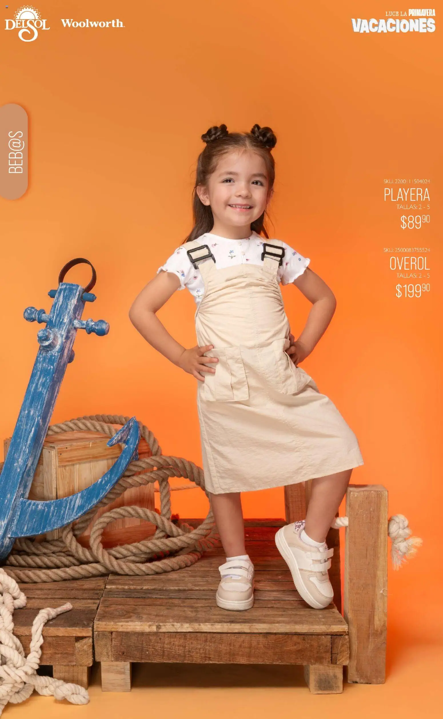 Nuevas ofertas de Del Sol y Woolworth válidas en toda la República Mexicana desde el 19.03.2026. ¡Encuentra las mejores ofertas en Del Sol y Woolworth catálogo Vacaciones 2026 ! | Página: 26 | Productos: Overol, Playera