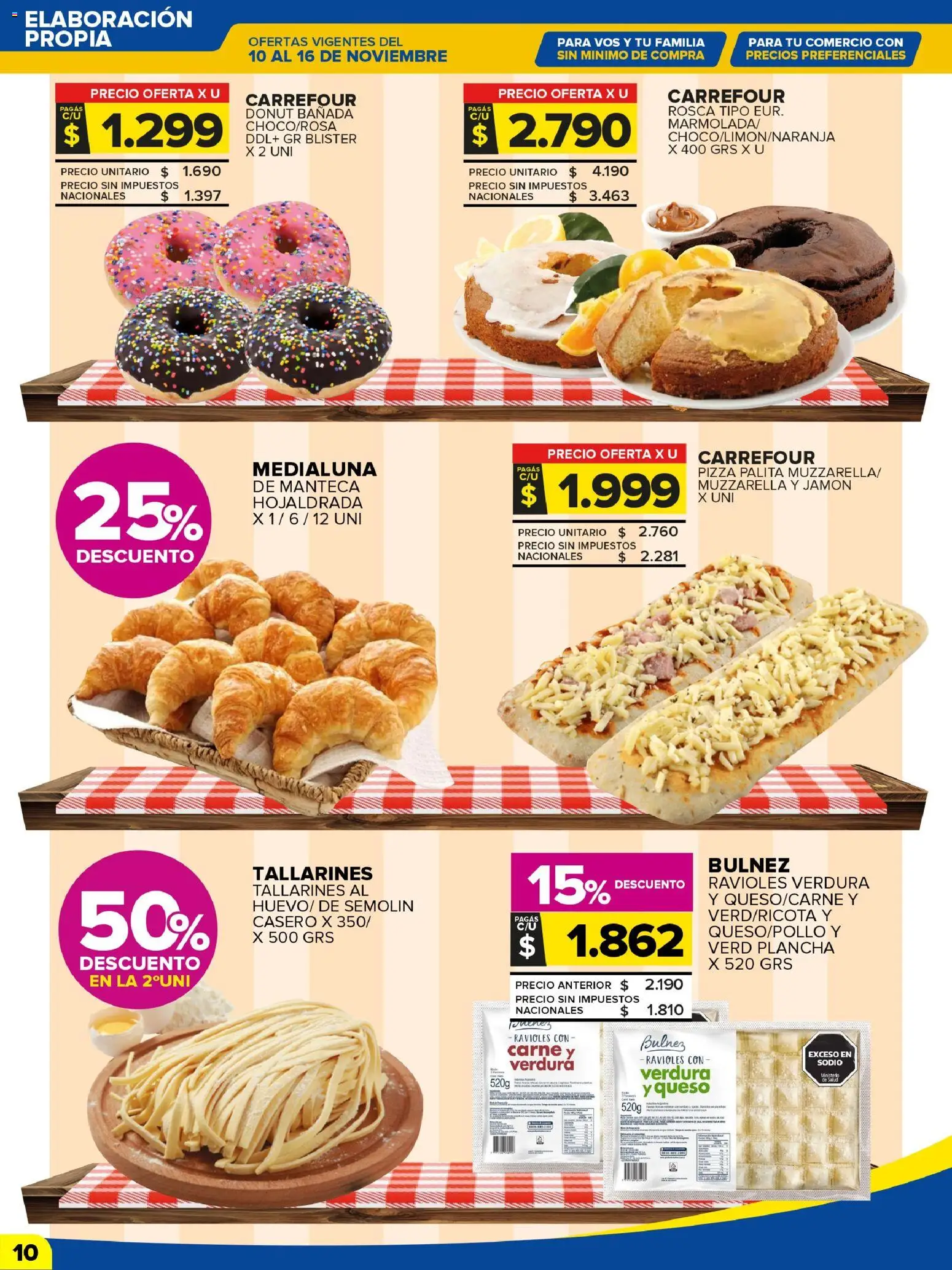 Carrefour Maxi catálogo │ válido desde el 10.11.2025 | Página: 12 | Productos: Queso, Jamón, Pizza, Ravioles