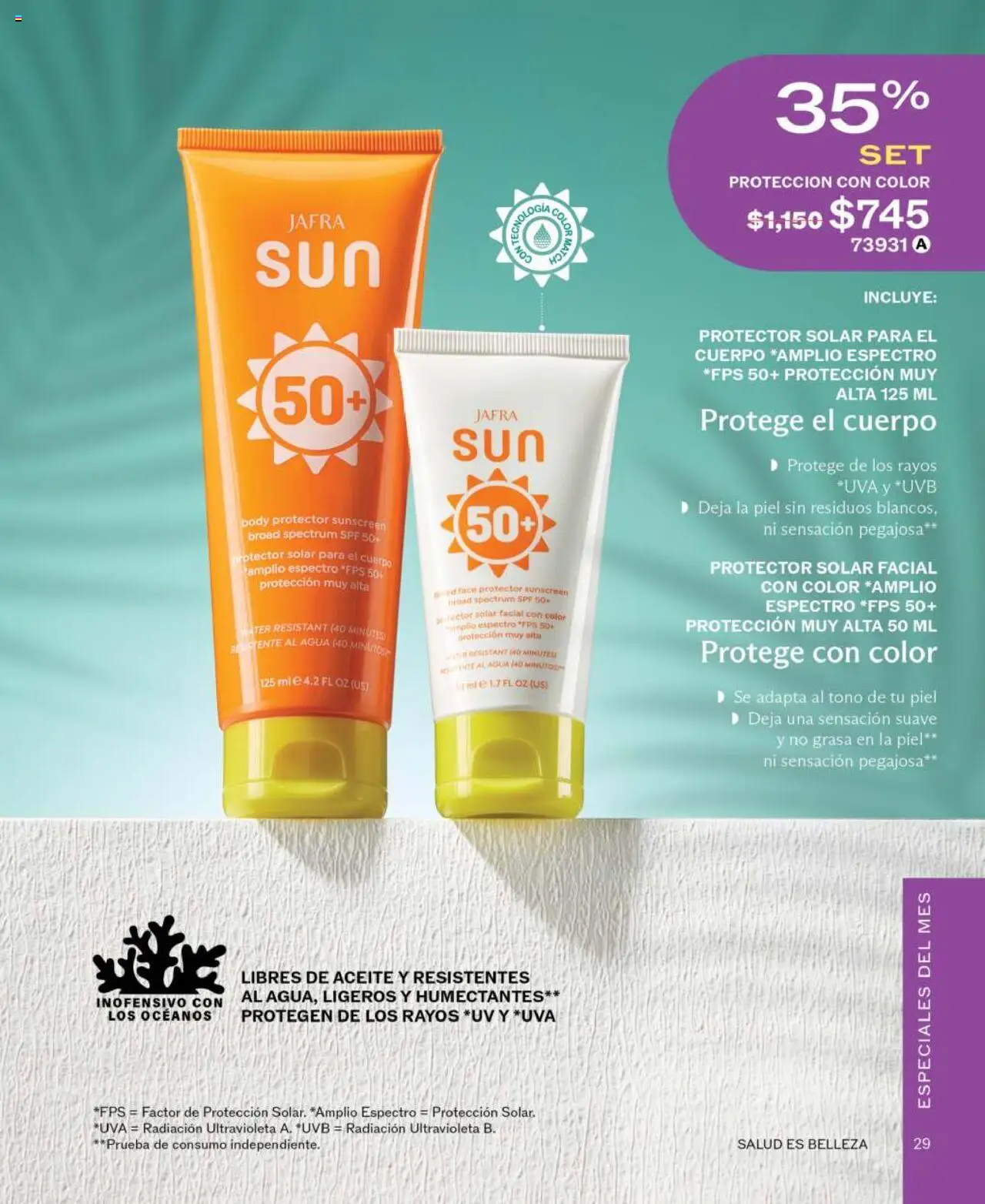 Nuevas ofertas de JAFRA válidas en toda la República Mexicana desde el 01.06.2025. ¡Encuentra las mejores ofertas en JAFRA catálogo! | Página: 29 | Productos: Agua, Aceite, Body, Protector solar