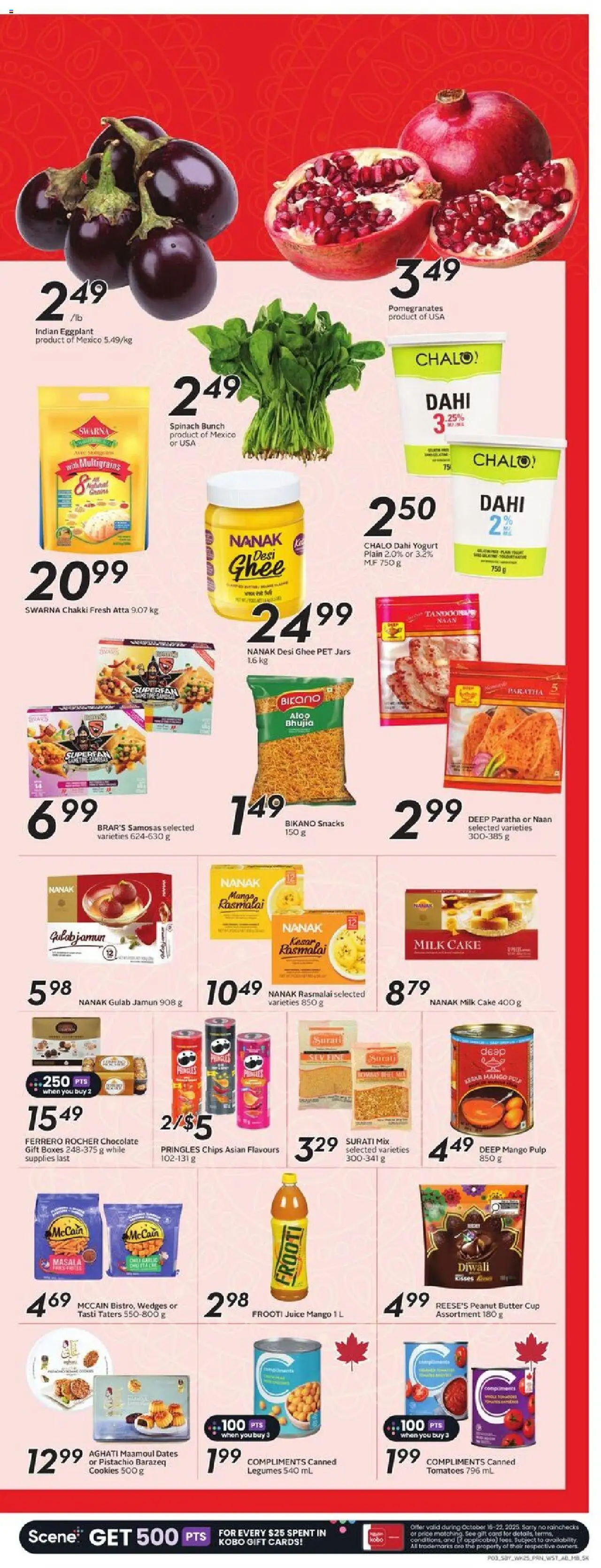 Safeway flyer valid from 16.10.2025 | Page: 6 | Products: Milk, Butter, Yogurt, Juice