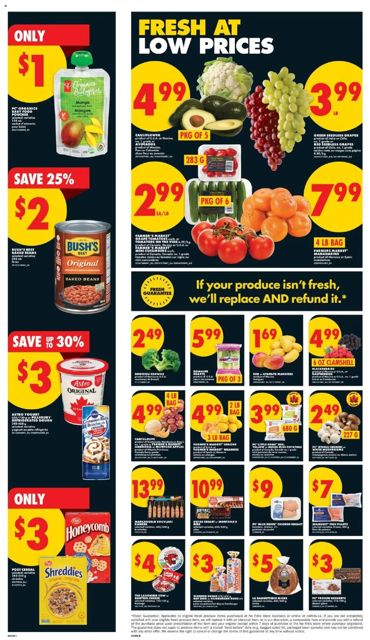 No Frills flyer valid from 09.04.2026 | Page: 2 | Products: Fish, PC, Bread, Apples