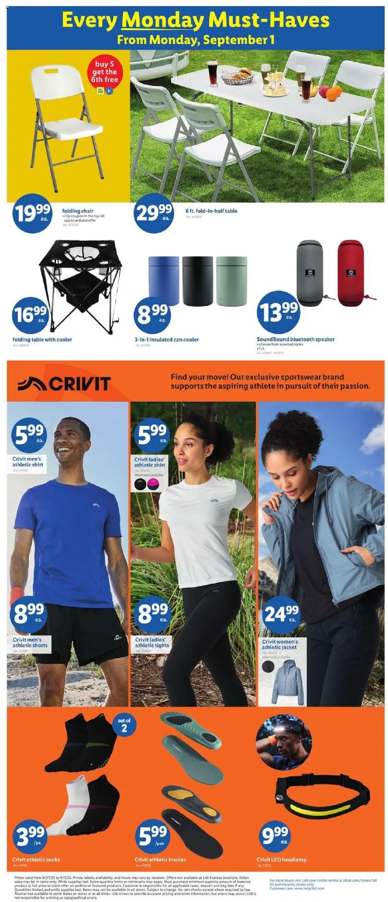Lidl Weekly Ad - DC - valid from 29.08.2025 | Page: 4 | Products: Clip, Shirt, Shorts, Bag