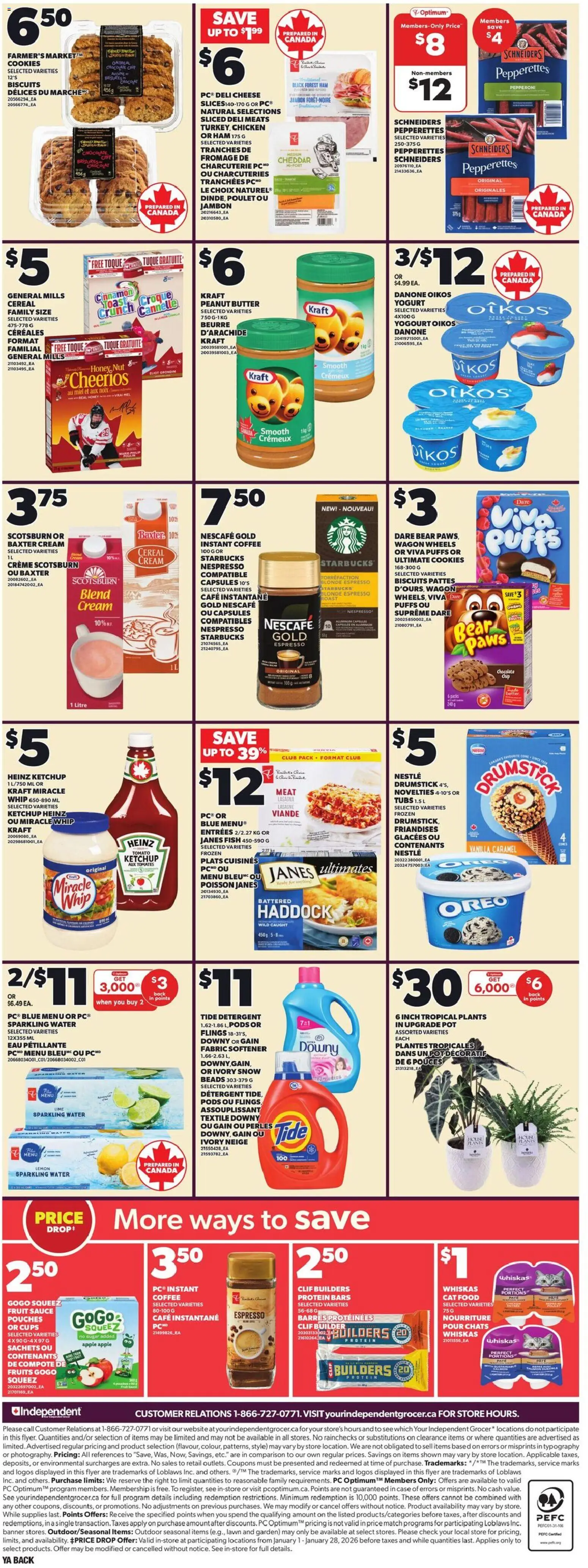 Independent Grocer flyer valid from 08.01.2026 | Page: 2 | Products: Case, Butter, Yogurt, Chicken