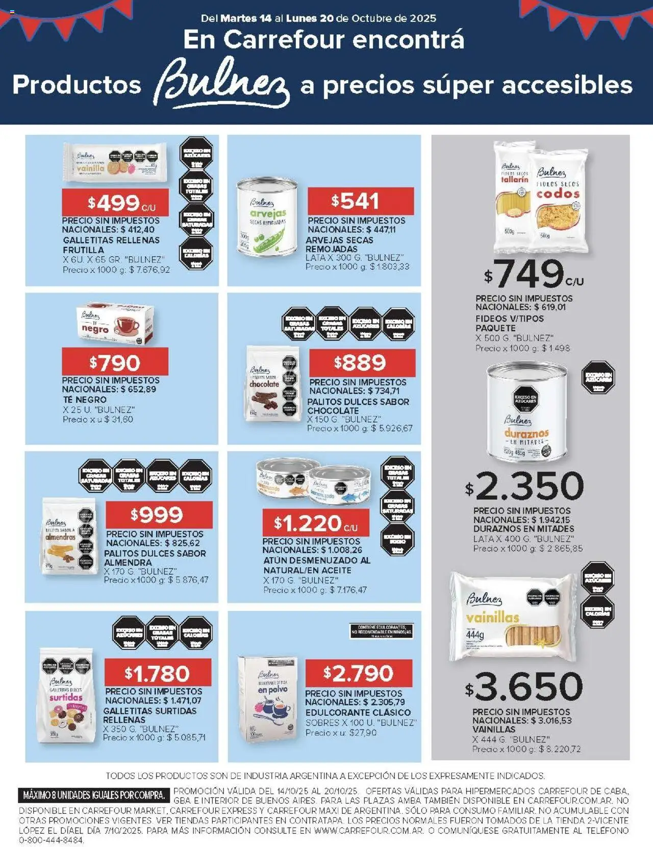 Carrefour ofertas │ válido desde el 14.10.2025 | Página: 16 | Productos: Teléfono, Aceite, Chocolate, Fideos