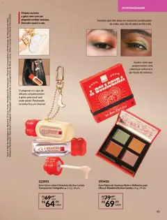 Avon - Campanha 01 - Pré-Visualização do folheto da loja Avon, válido de 19.12.2025 | Página: 45 | Produtos: Maquiagem, Gloss labial, Pingente, Bolsa