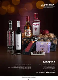 Vista previa de La Europea catálogo, nuevo folleto de la tienda, válido en México a partir del 22.09.2025 | Página: 15 | Productos: Tequila, Vino, Canasta, Sobre