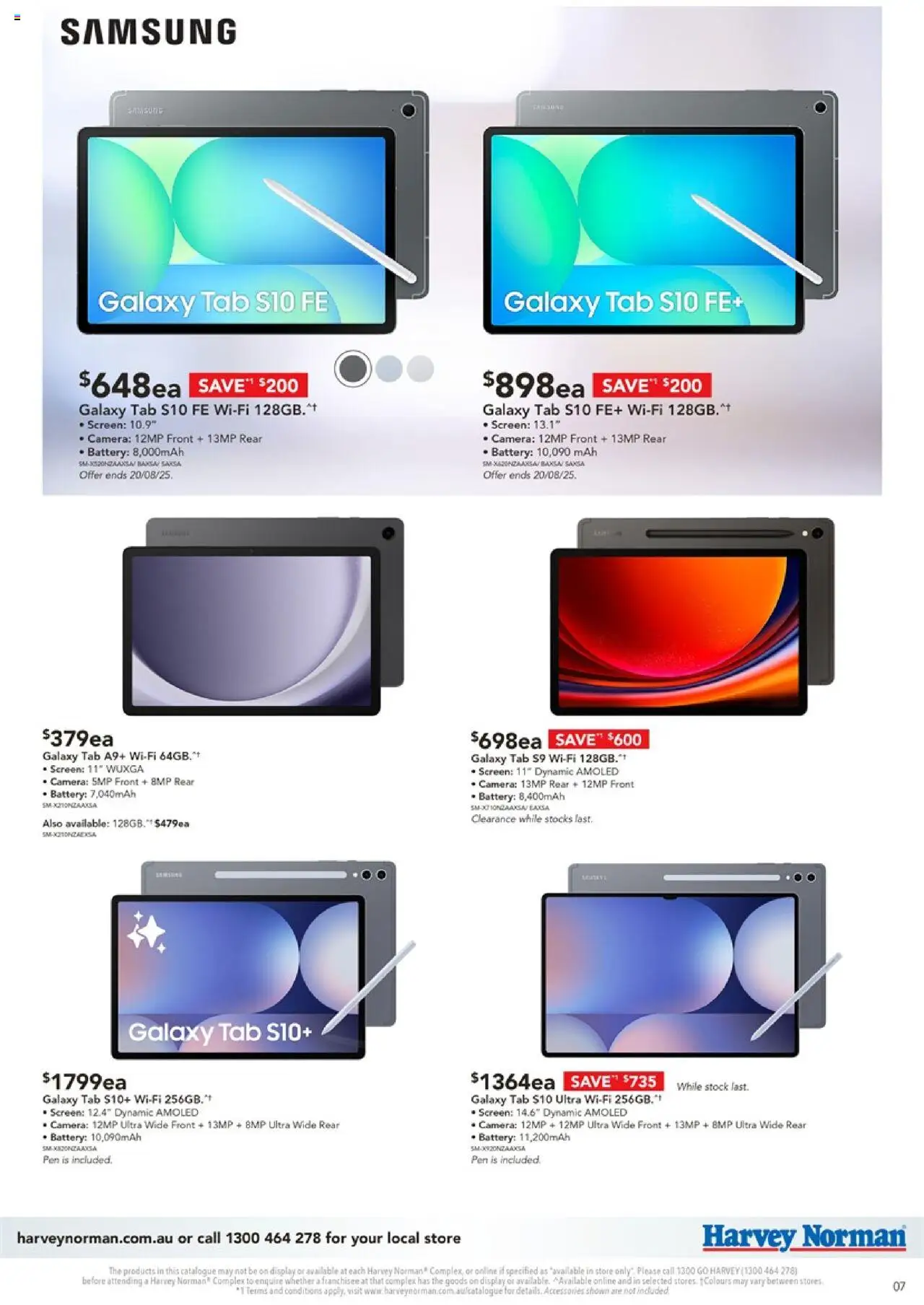 Harvey Norman catalogue - valid from 14.08.2025 | Page: 7 | Products: Battery, Accessories, Camera, Screen