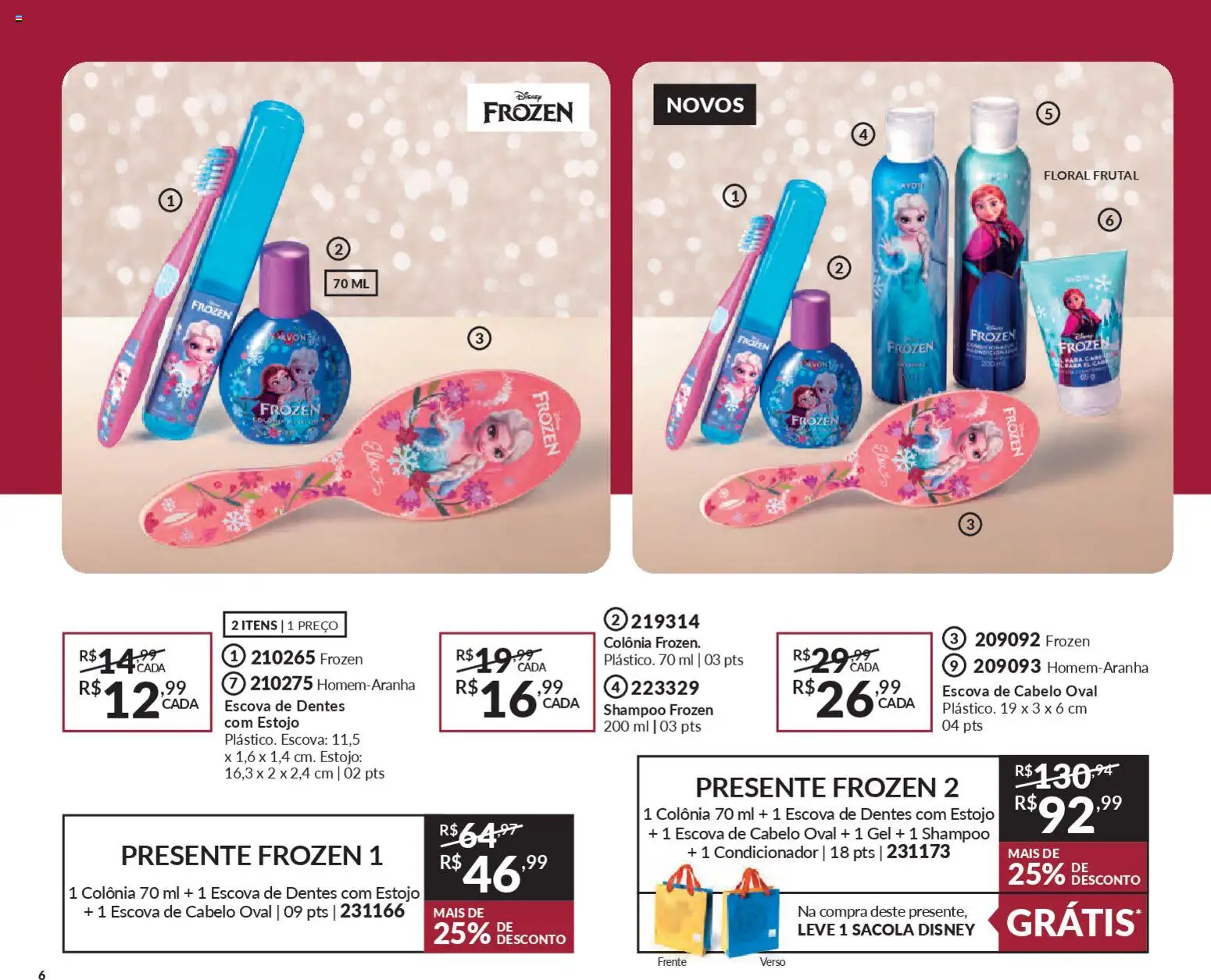 Avon Folheto - válido de 21.11.2025 | Página: 6 | Produtos: Shampoo, Condicionador, Escova, Escova de cabelo