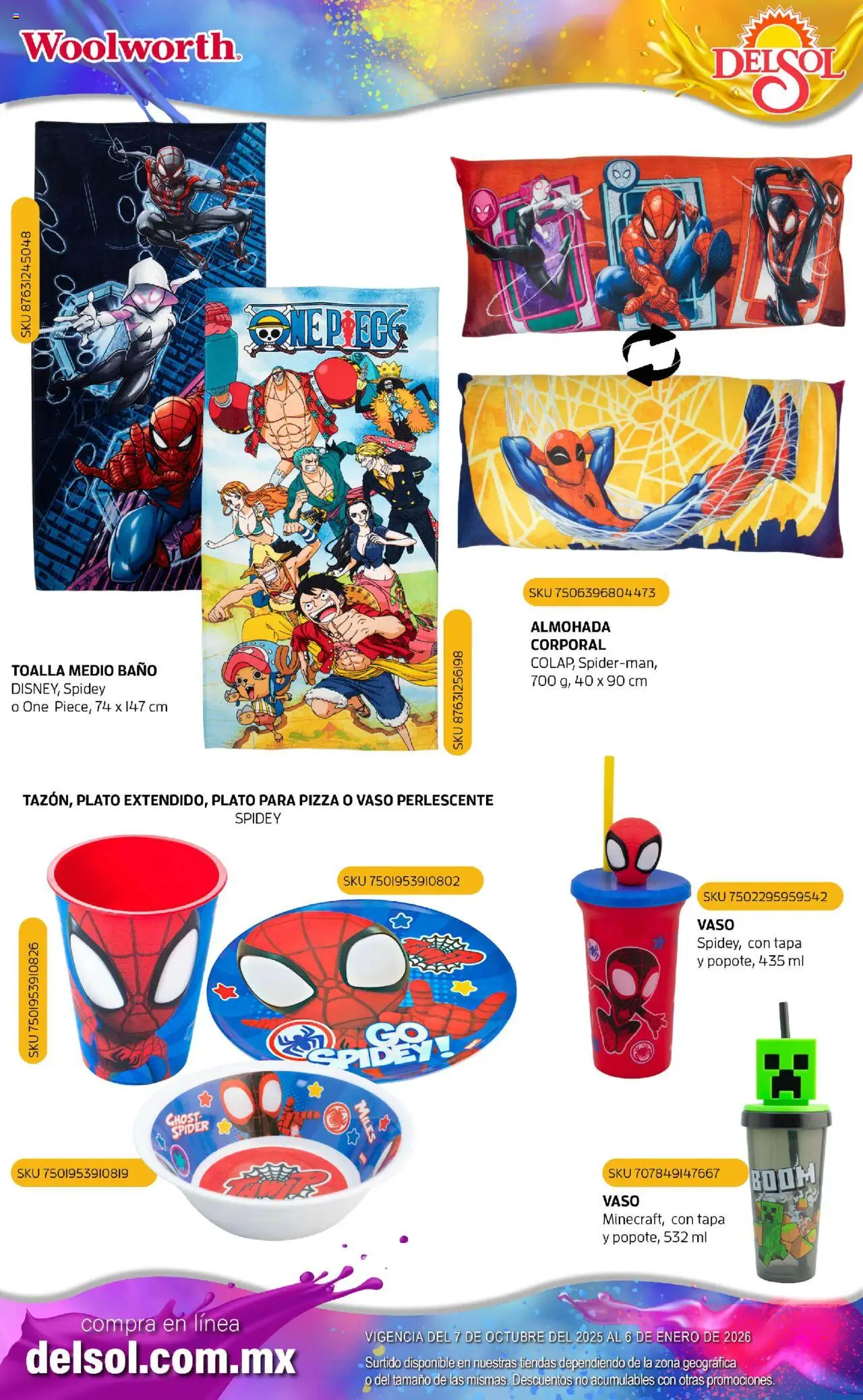 Nuevas ofertas de Del Sol y Woolworth válidas en toda la República Mexicana desde el 07.10.2025. ¡Encuentra las mejores ofertas en Del Sol y Woolworth - Catálogo Castillo Del Juguete! | Página: 246 | Productos: Pizza, Toalla, Almohada, Baño