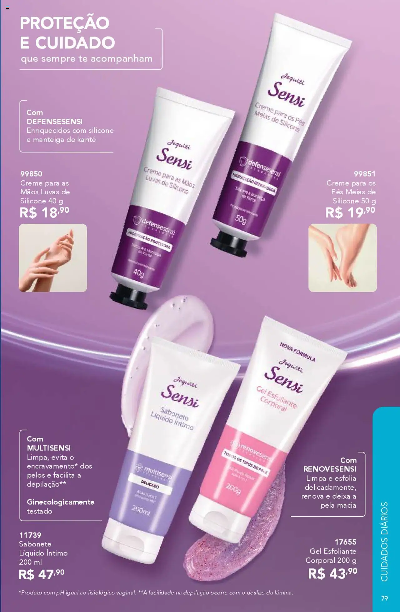 Jequiti Folheto - válido de 03.10.2025 | Página: 79 | Produtos: Manteiga, Meias, Luvas, Sabonete líquido