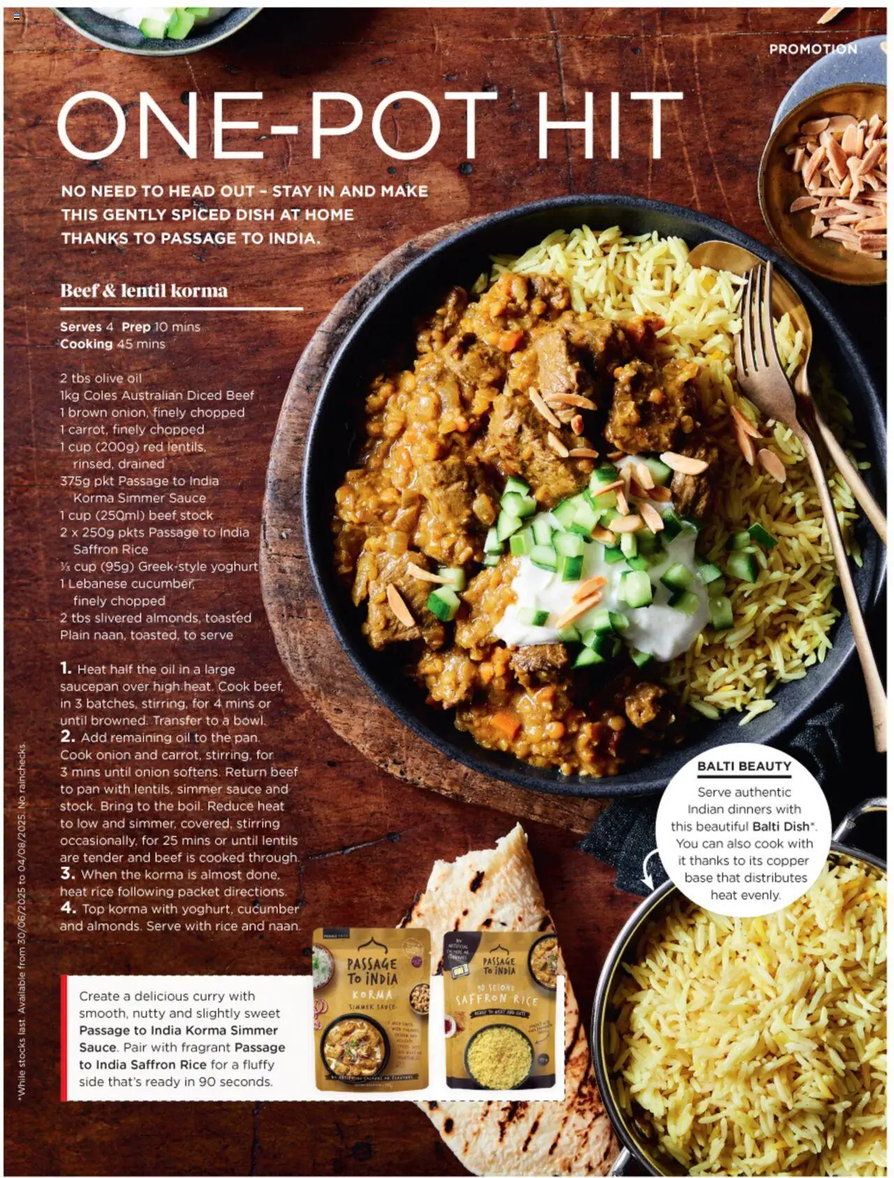 Coles catalogue - valid from 03.07.2025 | Page: 61 | Products: Curry, Yoghurt, Beef, Olive oil