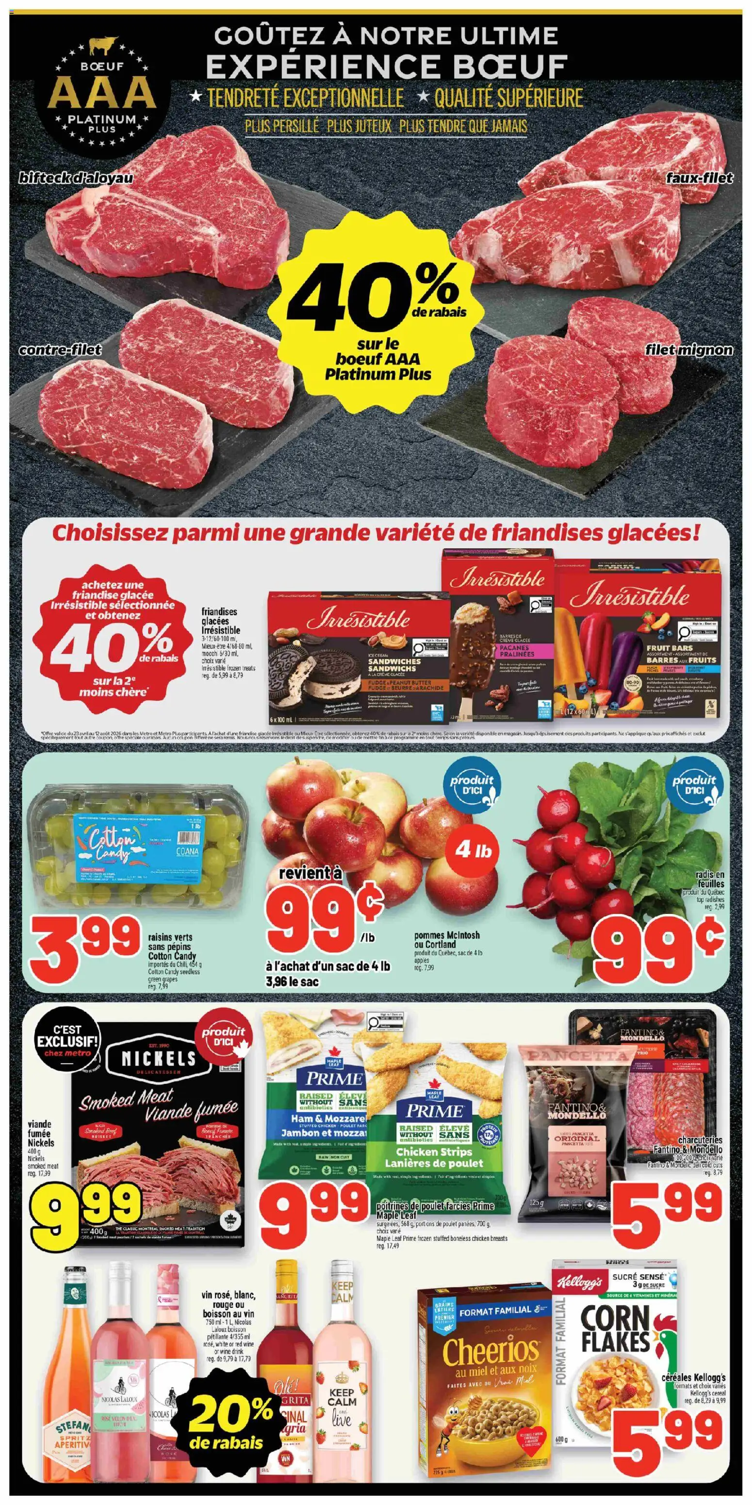 Metro flyer valid from 23.04.2026 | Page: 2 | Products: Cream, Chicken breasts, Chicken, Apples