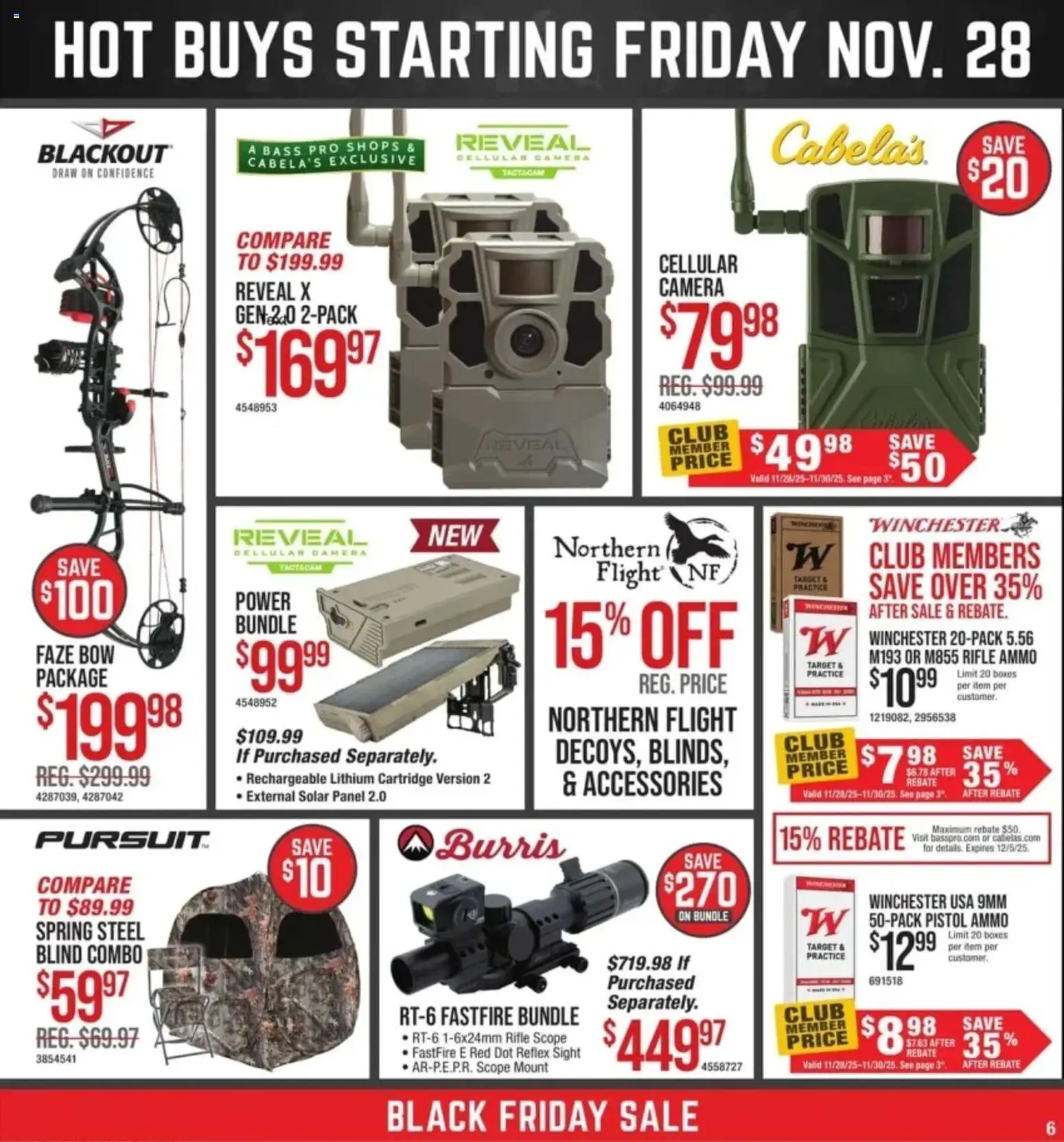 Cabela's Black Friday - valid from 24.11.2025 | Page: 5 | Products: Bow, Camera, Ammo, Rifle