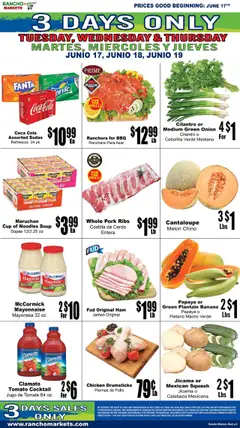 Rancho Markets Weekly Ad - valid from 17.06.2025 | Page: 5 | Products: Pork, Mayonnaise, Onion, Grill