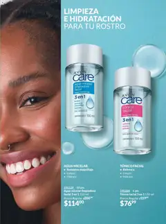 Vista previa de Agua micelar limpiadora facial 3 en 1 150 ml, Remueve maquillaje, limpia, hidrata, con vitamina E., nuevo folleto de la tienda, válido en México a partir del 13.03.2026 | Página: 151 | Productos: Agua, Toner, Maquillaje, Agua micelar