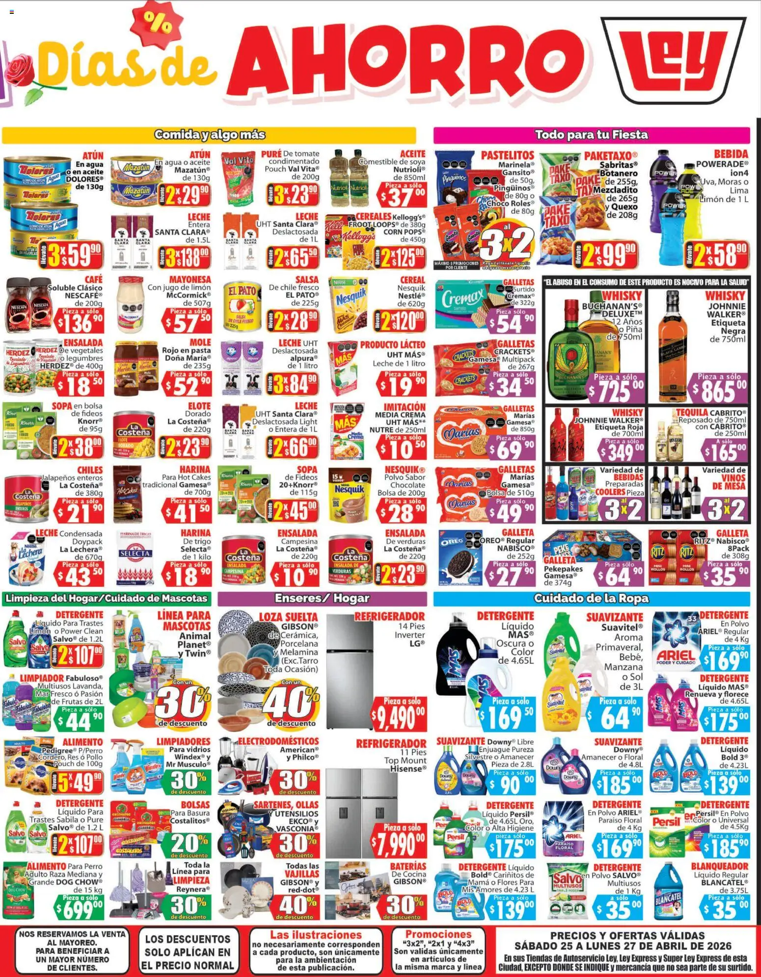 Nuevas ofertas de Casa Ley válidas en toda la República Mexicana desde el 25.04.2026. ¡Encuentra las mejores ofertas en Casa Ley folleto Autoservicio La Paz, BCS! | Página: 4 | Productos: Agua, Jugo, Piña, Pasta