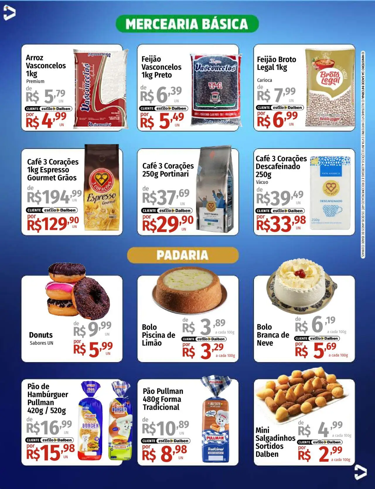 Supermercado Dalben Folheto - válido de 17.10.2025 | Página: 5 | Produtos: Feijão, Café, Arroz, Hambúrguer