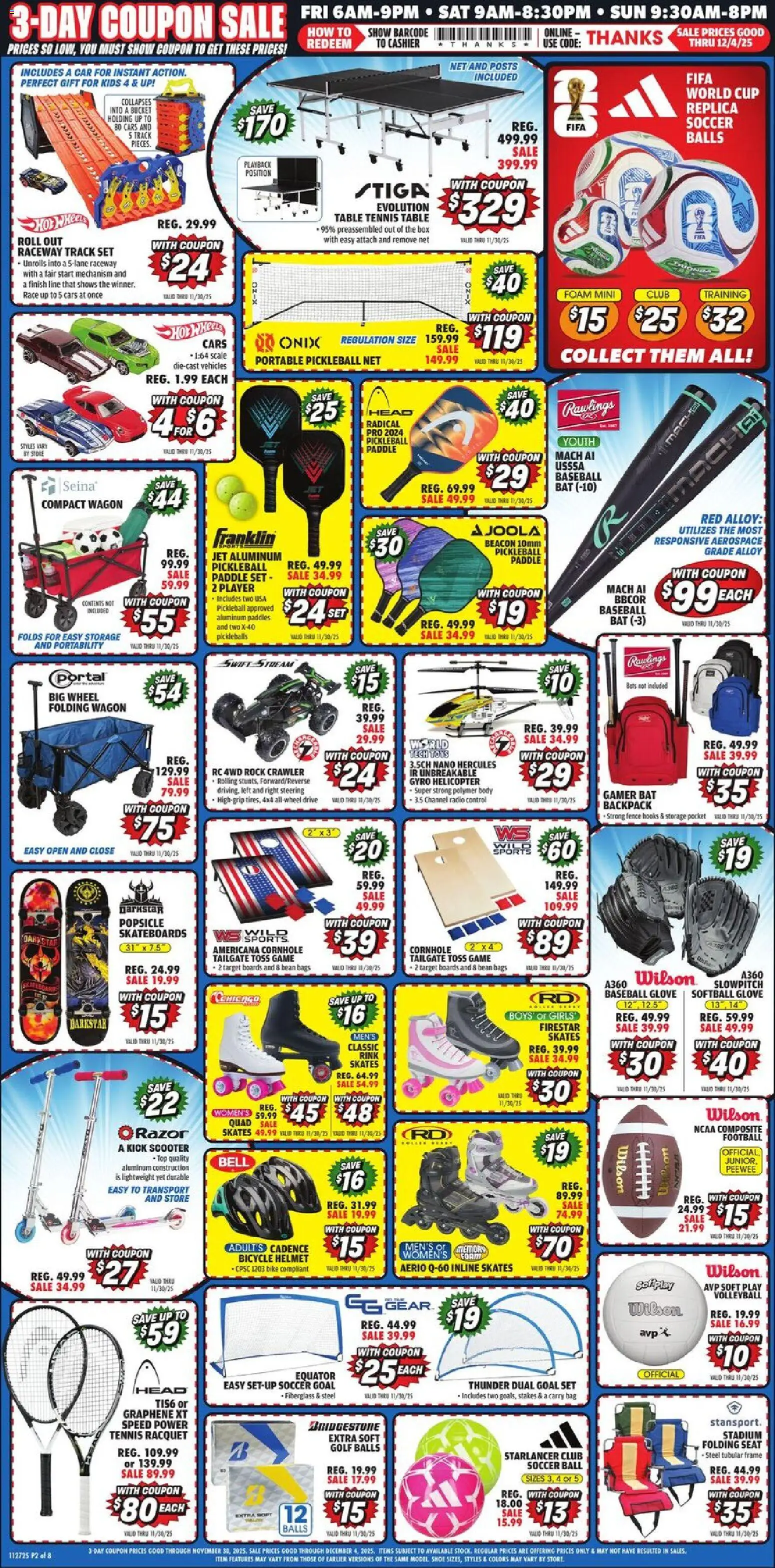 Big 5 Sporting Goods Black Friday - valid from 27.11.2025 | Page: 2 | Products: Table, Steering, Backpack, Radio