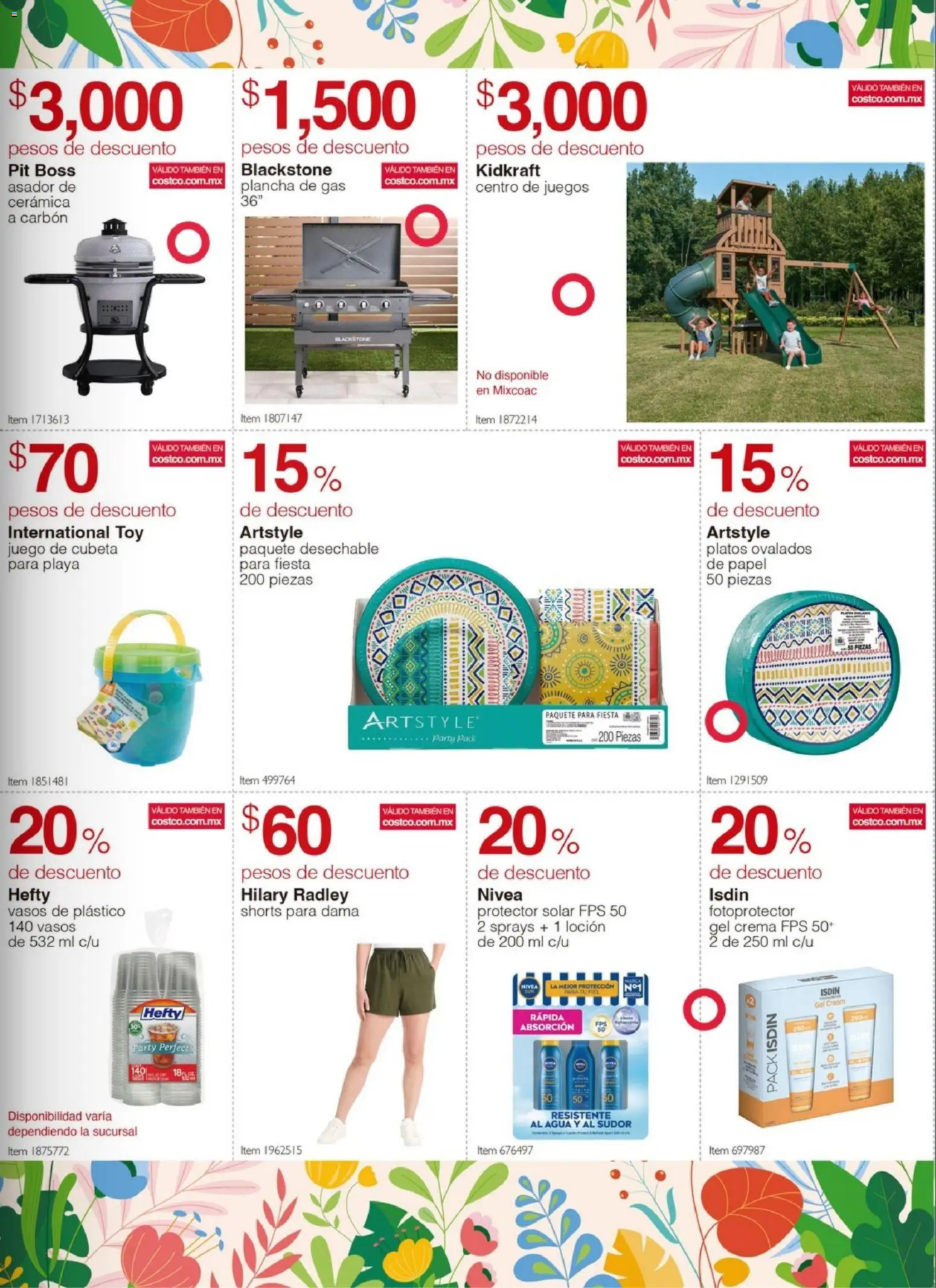 Nuevas ofertas de Costco válidas en toda la República Mexicana desde el 23.03.2026. ¡Encuentra las mejores ofertas en Costco catálogo Descuentos de Primavera! | Página: 3 | Productos: Crema, Agua, Plancha, Vasos