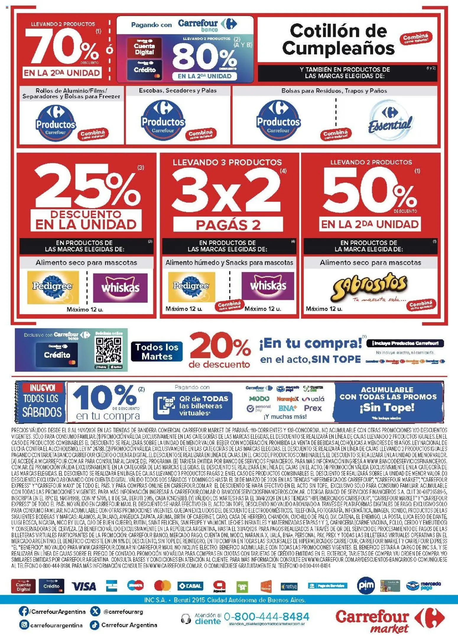 Carrefour Market - Market Paraná │ válido desde el 08.04.2026 | Página: 5 | Productos: Teléfono, Banco, Cama, Sobre