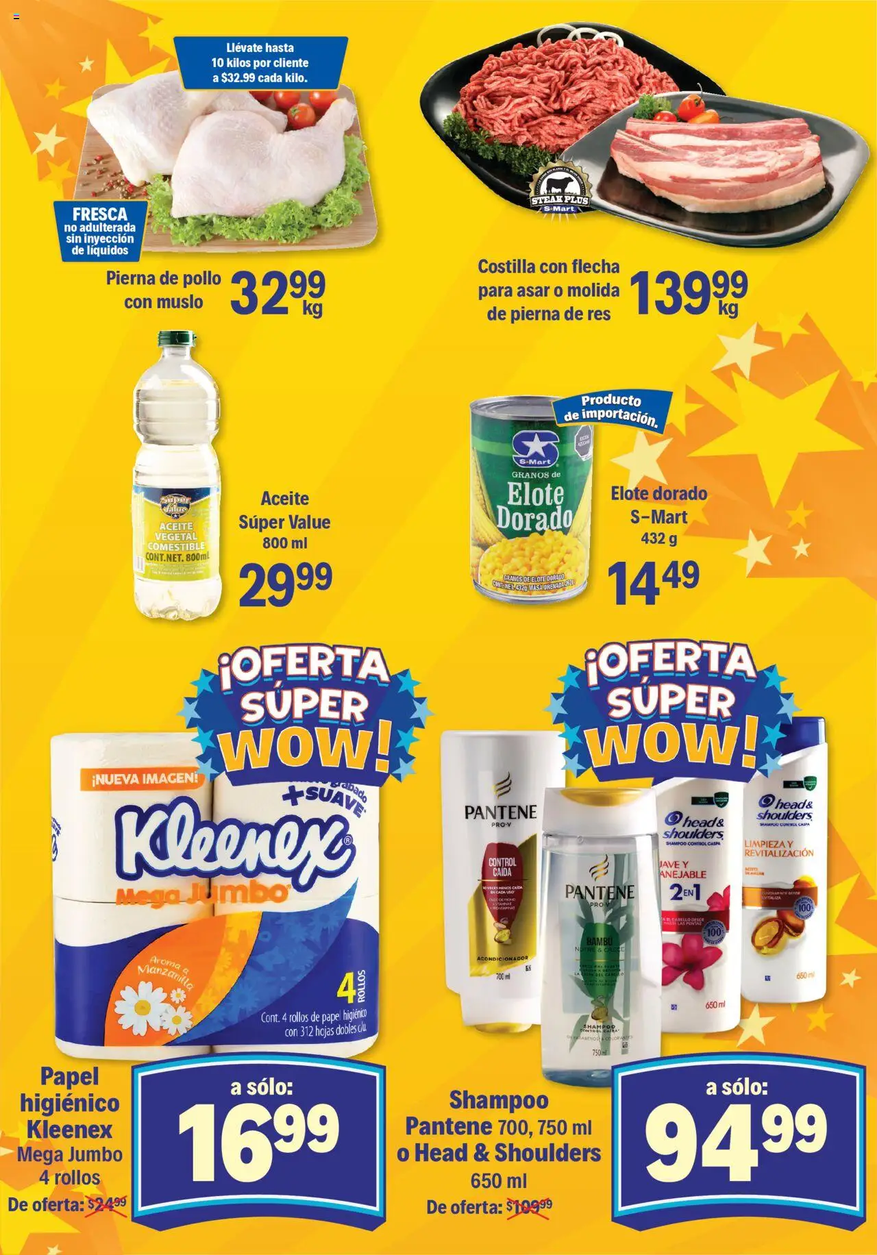 Nuevas ofertas de S-Mart válidas en toda la República Mexicana desde el 14.10.2025. ¡Encuentra las mejores ofertas en S-Mart - Folleto - Monterrey! | Página: 3 | Productos: Aceite, Res, Papel higiénico, Acondicionador