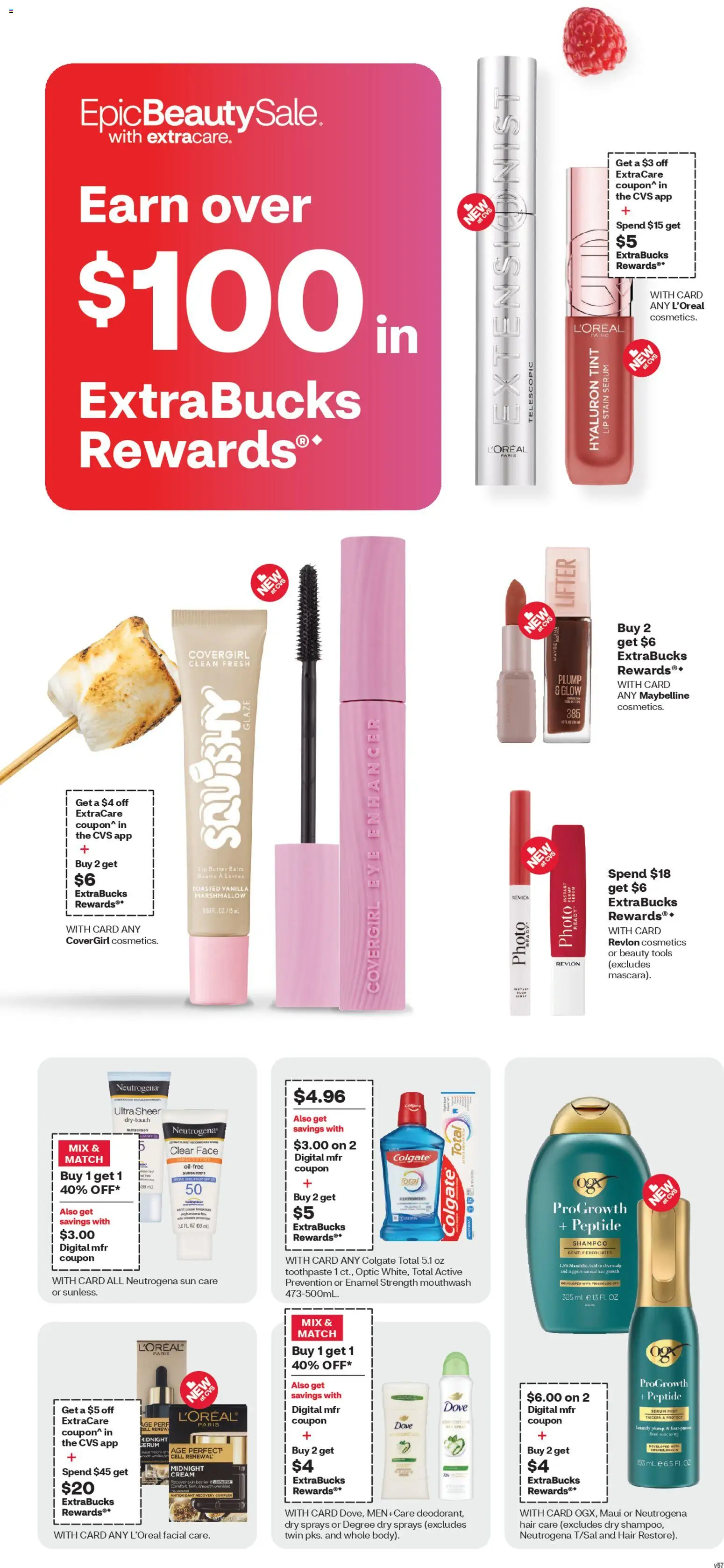 CVS Pharmacy Weekly Ad - WA - valid from 22.03.2026 | Page: 3 | Products: Peppermint, Shampoo, Toothpaste, Cream