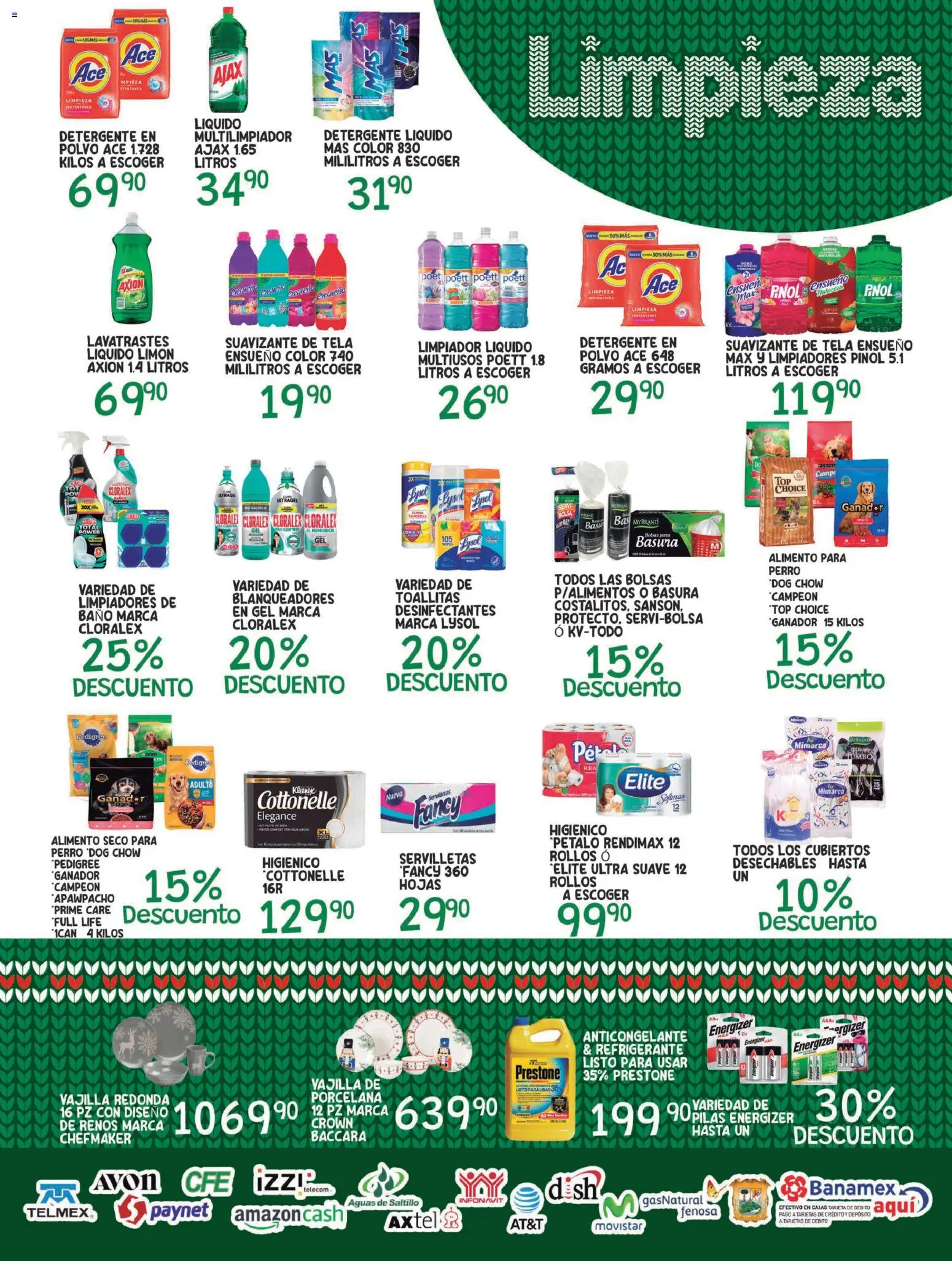 Nuevas ofertas de Alsuper válidas en toda la República Mexicana desde el 30.12.2025. ¡Encuentra las mejores ofertas en Alsuper folleto Saltillo! | Página: 5 | Productos: Limpiador, Top, Servilletas, Pilas