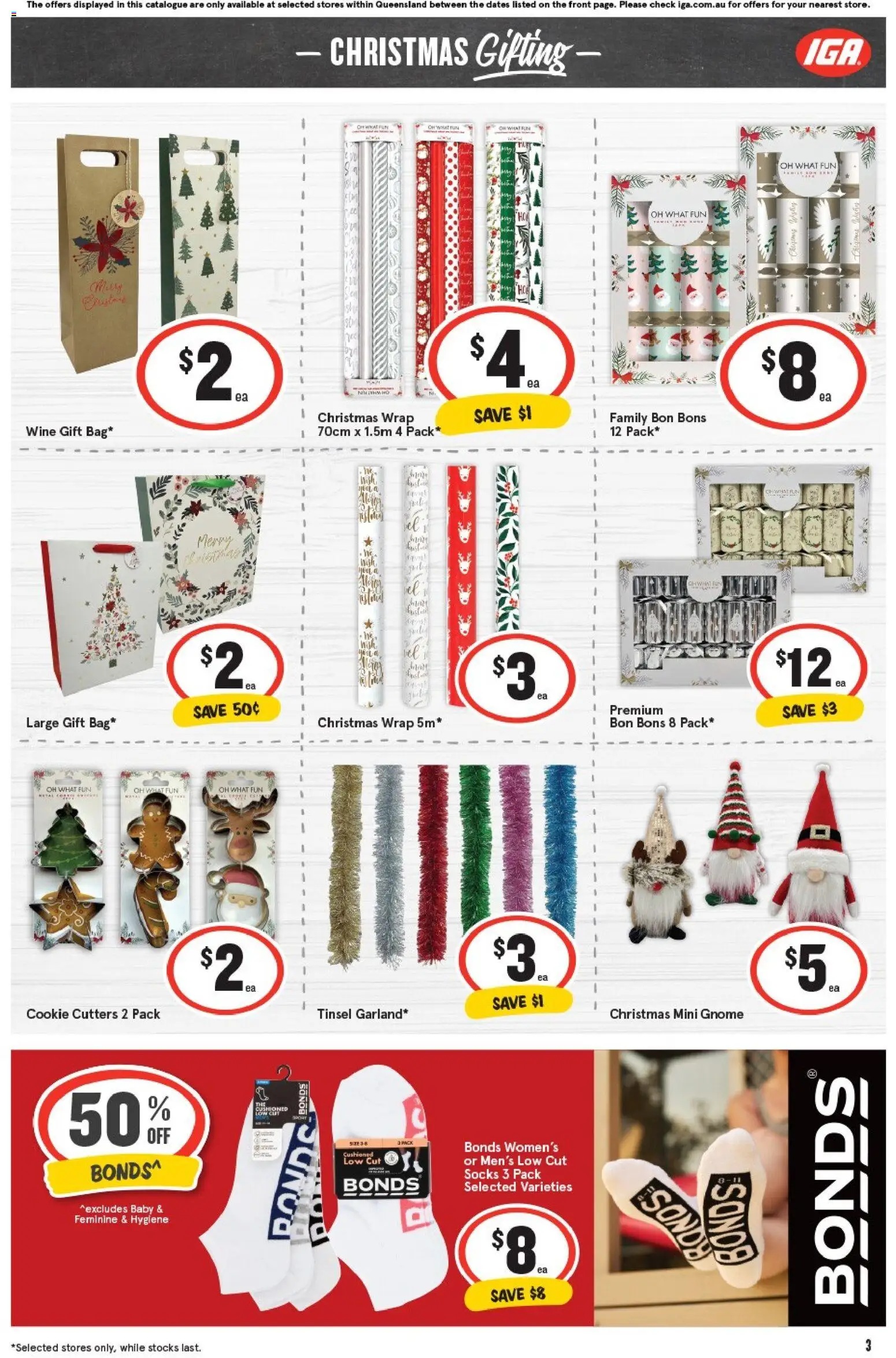 IGA catalogue - valid from 05.11.2025 | Page: 3 | Products: Wine, Socks