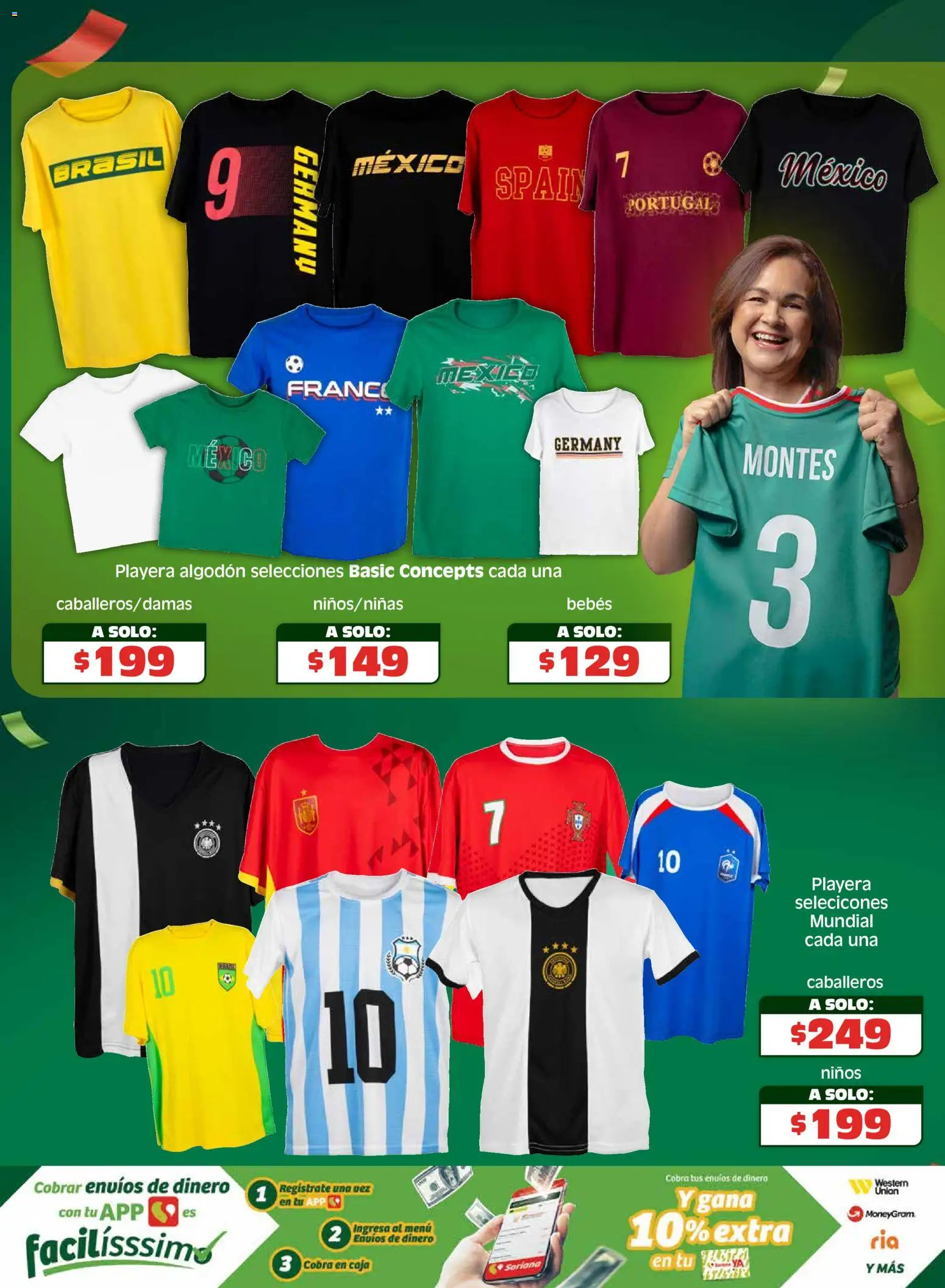 Nuevas ofertas de Soriana válidas en toda la República Mexicana desde el 26.03.2026. ¡Encuentra las mejores ofertas en Soriana En México apoyamos con todo Híper Nacional! | Página: 9 | Productos: Algodón, Playera, Caja