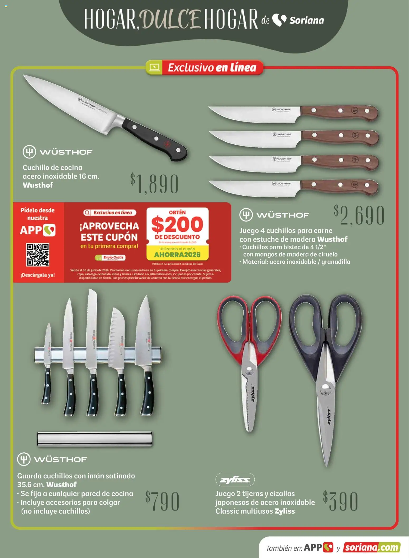 Nuevas ofertas de Soriana válidas en toda la República Mexicana desde el 15.04.2026. ¡Encuentra las mejores ofertas en Soriana Hogar Dulce Hogar Híper Nacional! | Página: 19 | Productos: Imán, Juego, Cocina, Cuchillo