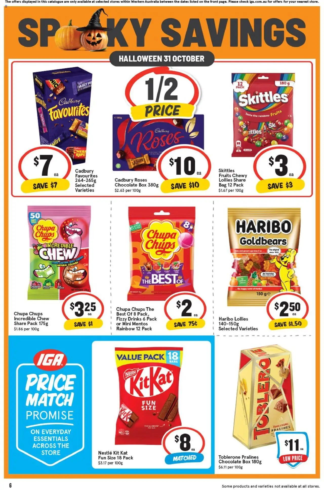 IGA catalogue - valid from 15.10.2025 | Page: 9 | Products: Chocolate, Chips, Fruits, Bag