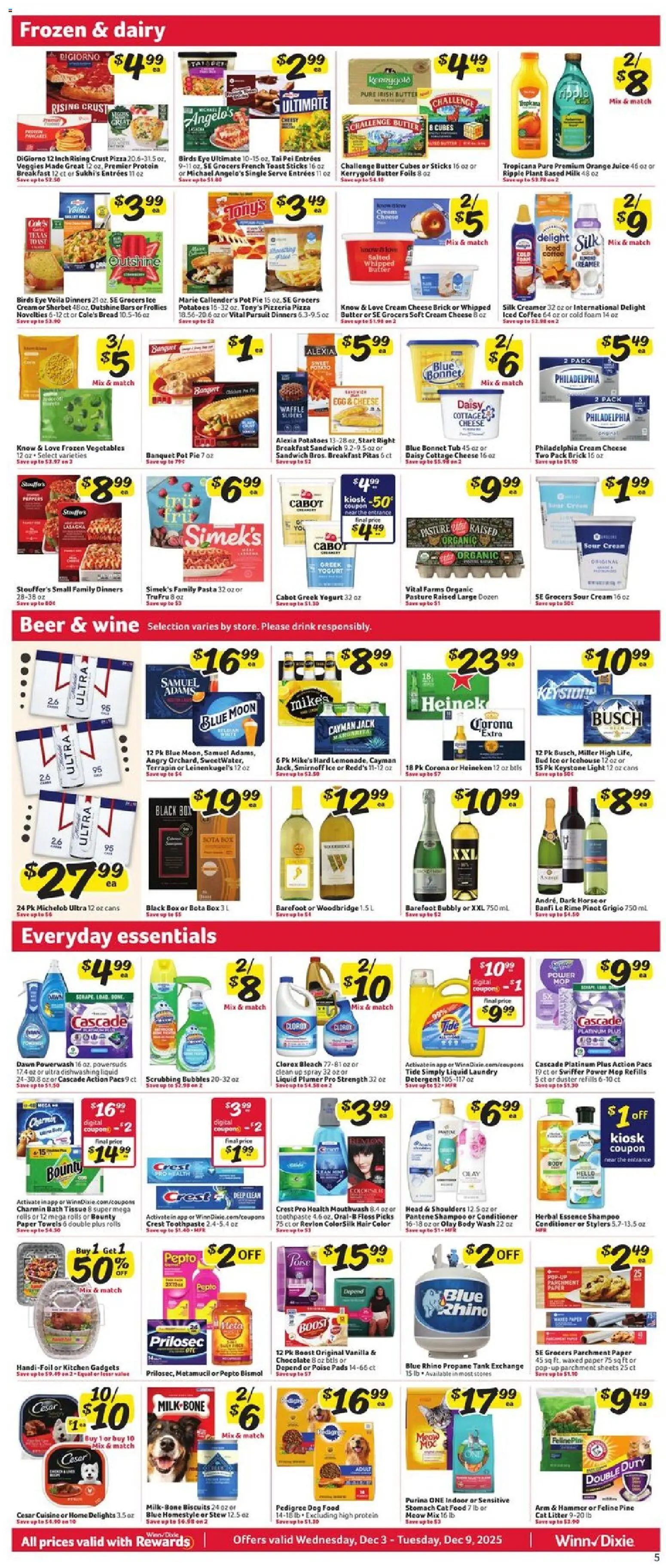 Winn Dixie Weekly Circular - GA - valid from 03.12.2025 | Page: 5 | Products: Shampoo, Hair color, Coffee, Toothpaste