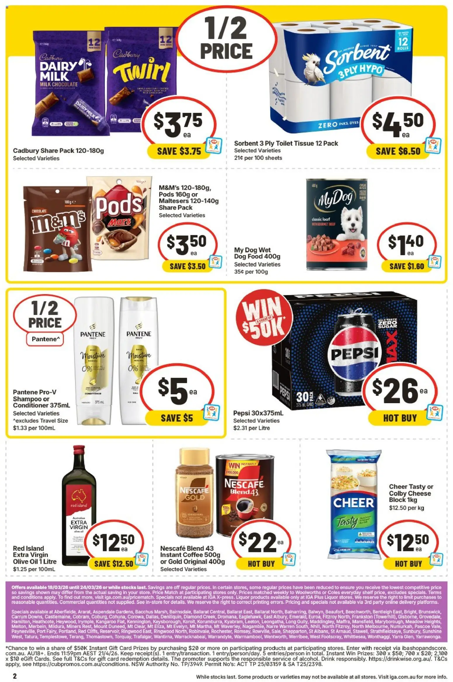 IGA catalogue - valid from 18.03.2026 | Page: 35 | Products: Conditioner, Oil, Dog food, Nescafe