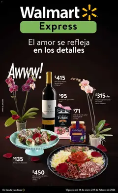 Vista previa de Walmart Express folleto El amor se refleja en los detalles, nuevo folleto de la tienda, válido en México a partir del 14.01.2026