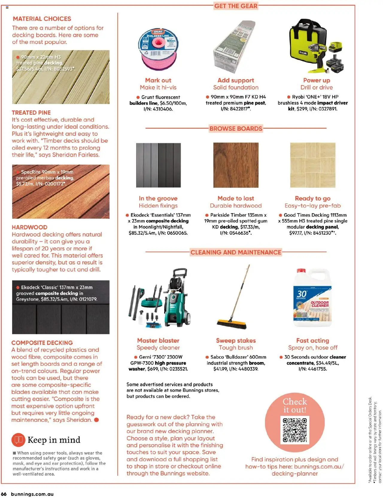 Bunnings Warehouse catalogue - valid from 01.10.2025 | Page: 66 | Products: Gum, Wood, Decking, Tools