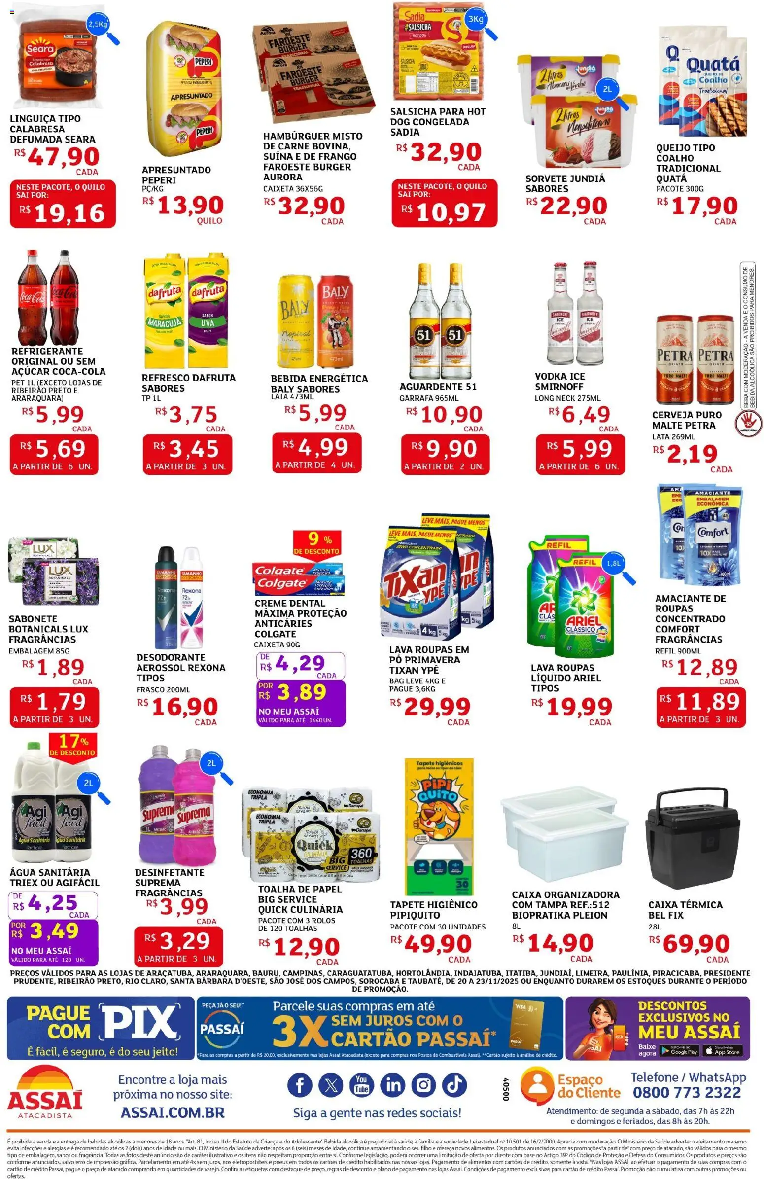 Assaí Atacadista Folheto - válido de 20.11.2025 | Página: 2 | Produtos: Caixa térmica, Pó, Linguiça, Frango