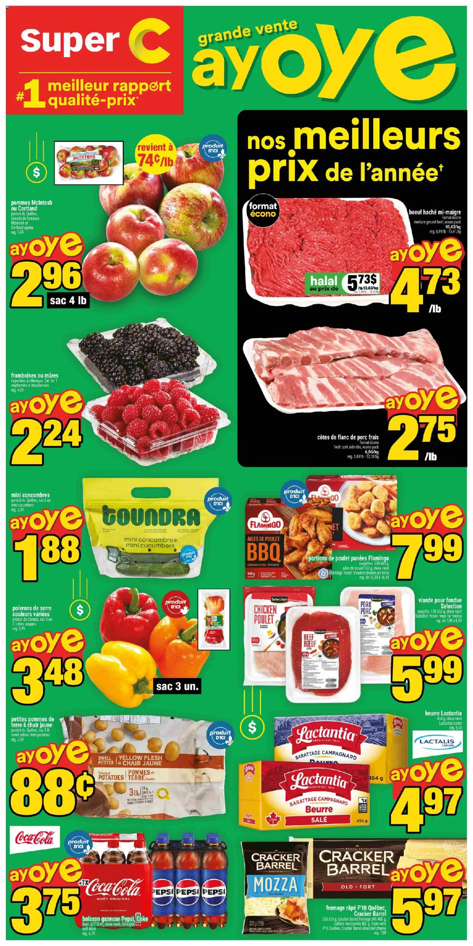 Super C flyer valid from 30.04.2026 | Page: 1 | Products: Potatoes, Butter, Pork, Apples