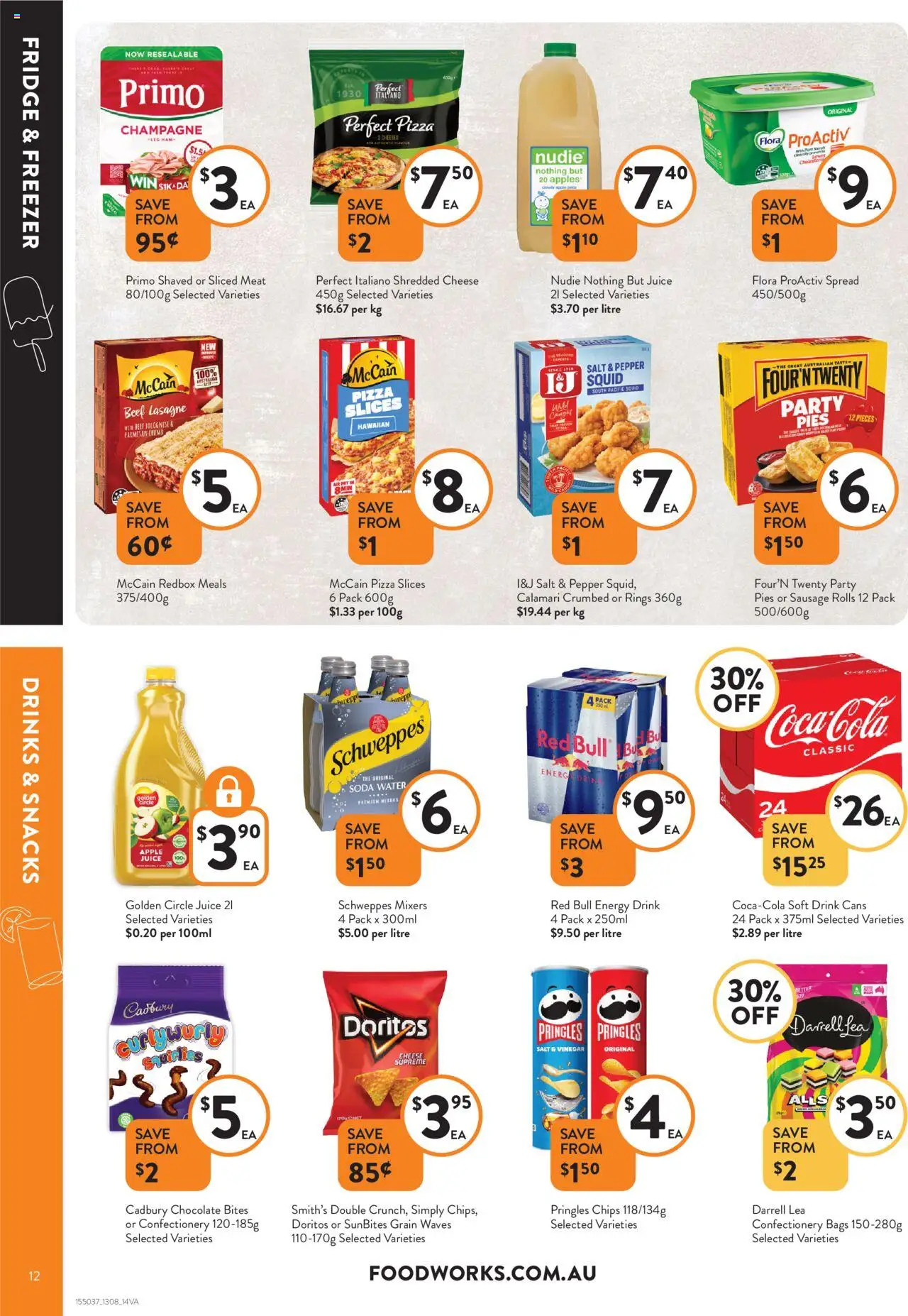 Foodworks catalogue - valid from 13.08.2025 | Page: 12 | Products: Cheese, Juice, Chips, Water