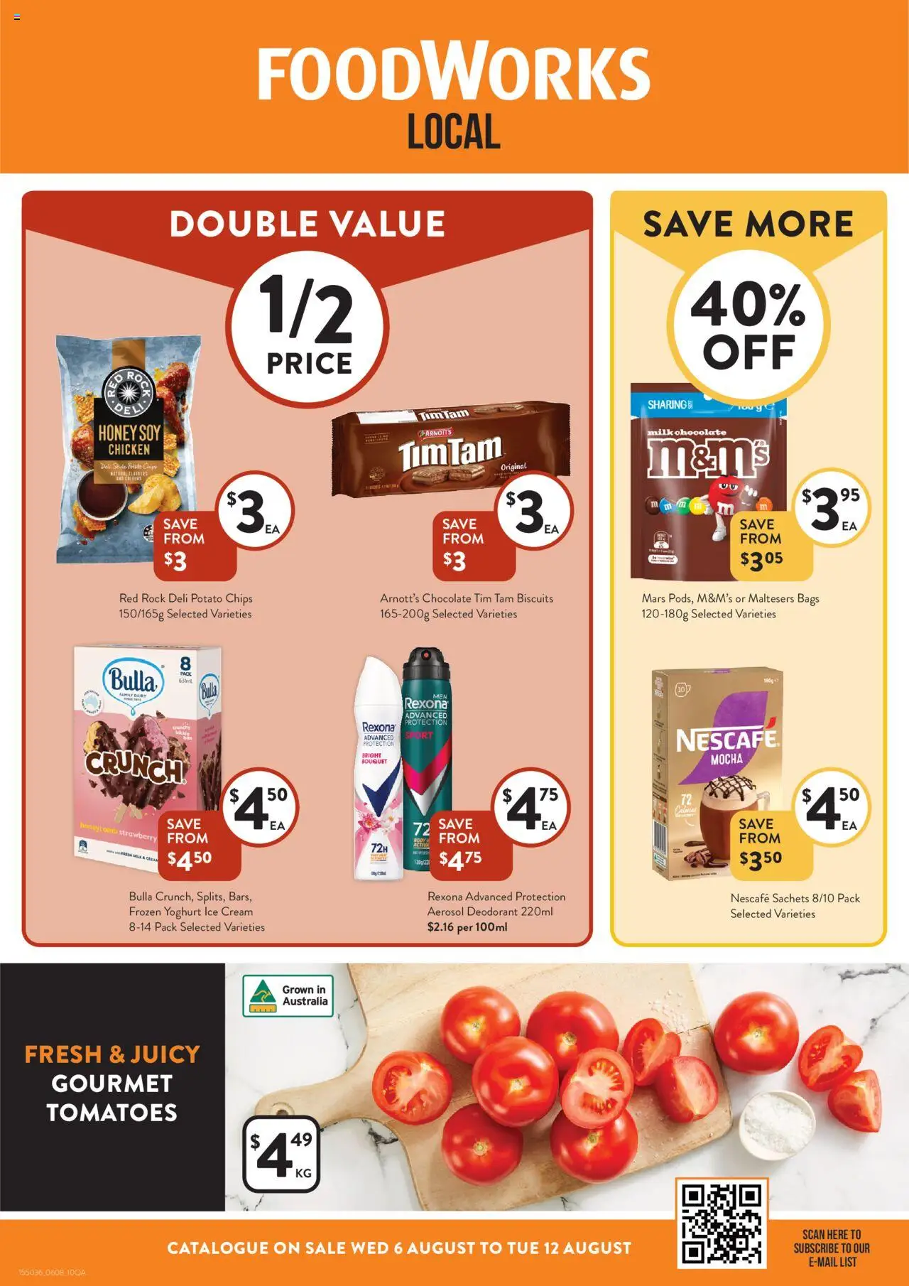 Foodworks catalogue - valid from 06.08.2025 | Page: 1 | Products: Yoghurt, Chicken, Ice cream, Nescafe