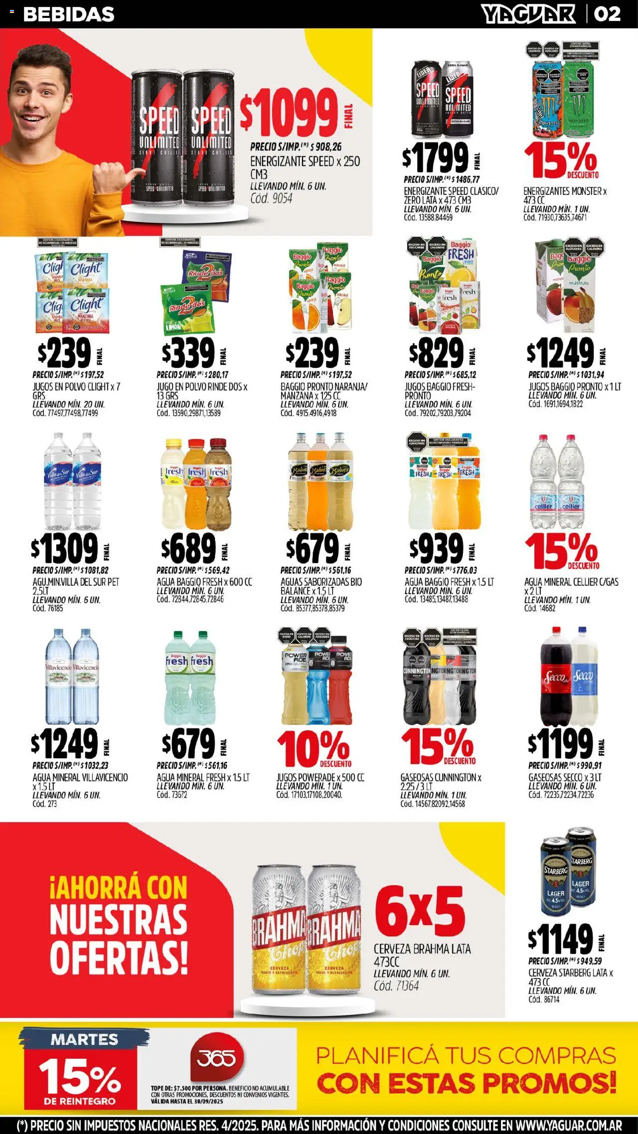 Yaguar - Mendoza │ válido desde el 08.09.2025 | Página: 4 | Productos: Polvo, Agua, Limón, Cerveza