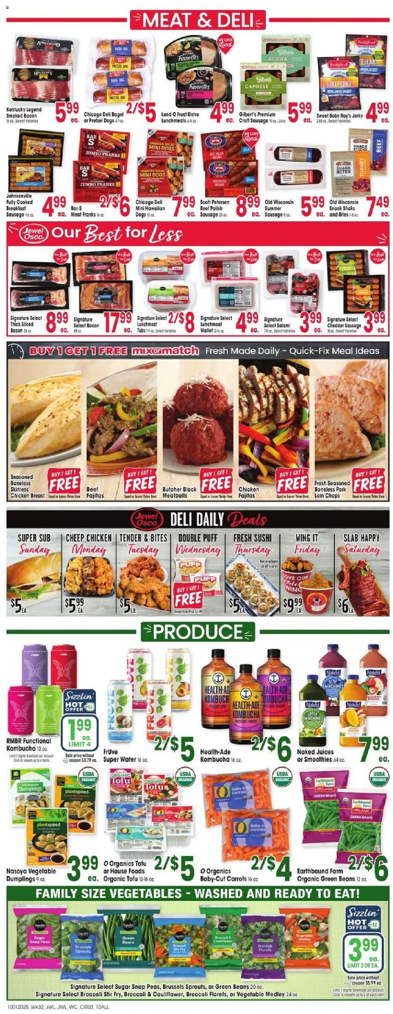 Jewel Osco Weekly Ad - IA - valid from 01.10.2025 | Page: 3 | Products: Broccoli, Bread, Beef, Sugar