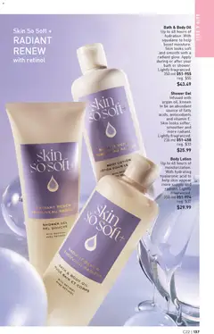 Preview of Bath & Body Oil, Up to 48 hours of hydration. With squalane to help boost moisture. Skin looks soft and smooth with a radiant glow. Apply during or after your bath or shower. Lightly fragranced. 350 ml 051-955 from shop Avon valid from 23.10.2025 | Page: 137 | Products: Body lotion, Bath, Shower, Oil
