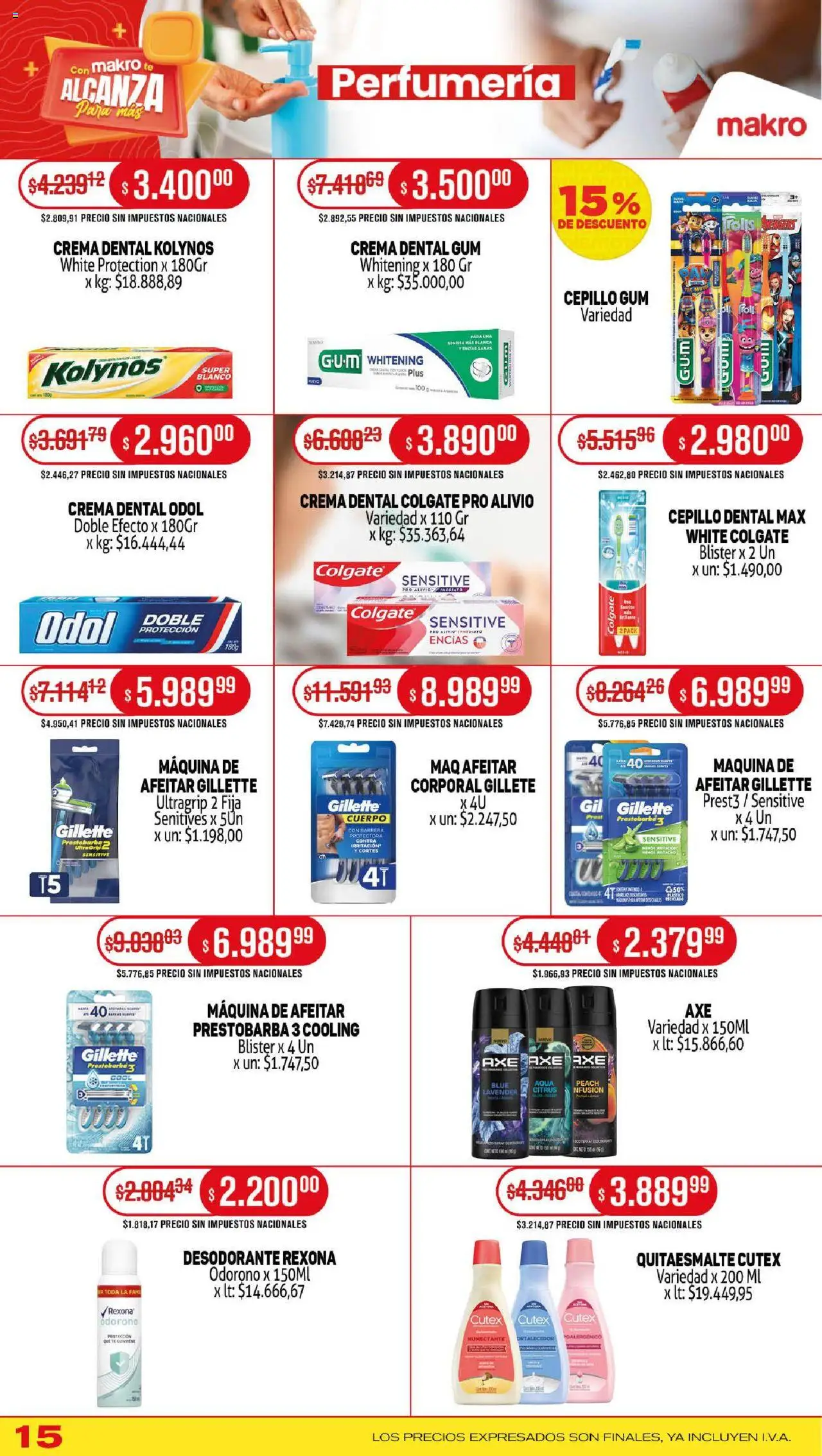 Makro - Ofertas │ válido desde el 11.09.2025 | Página: 16 | Productos: Maquina de afeitar, Cepillo, Té, Crema