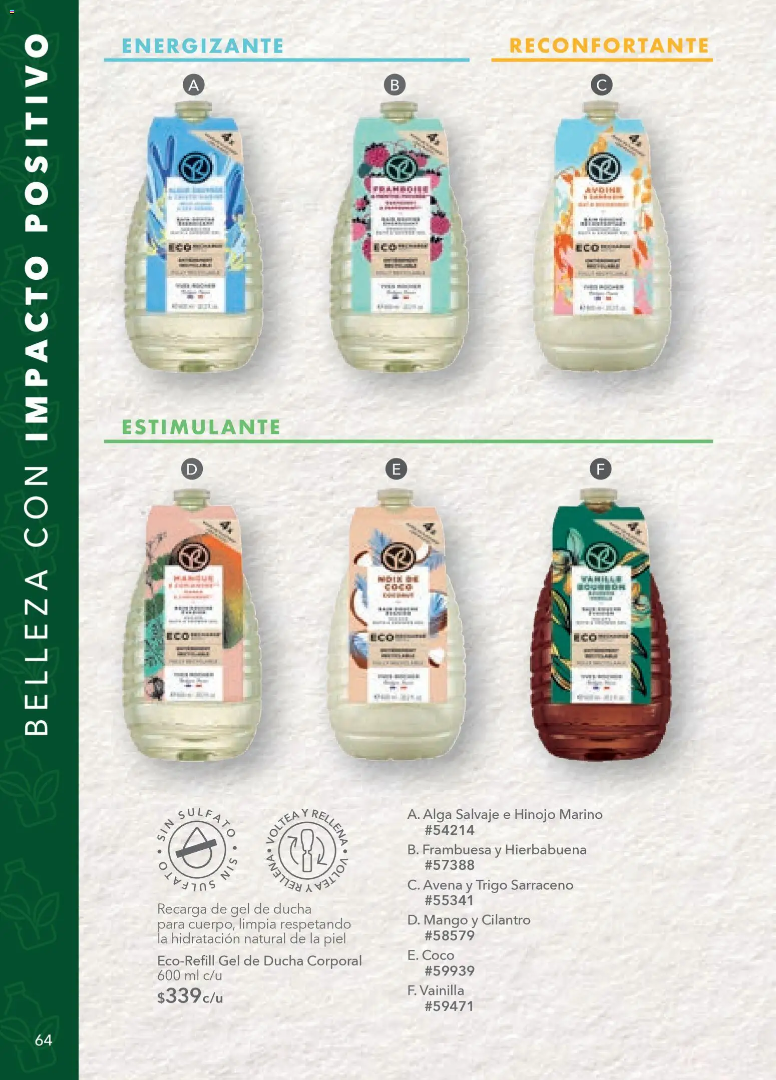 Nuevas ofertas de Yves Rocher válidas en toda la República Mexicana desde el 24.03.2026. ¡Encuentra las mejores ofertas en Yves Rocher campaña 5 2026! | Página: 66 | Productos: Avena, Hinojo, Mango, Gel de ducha