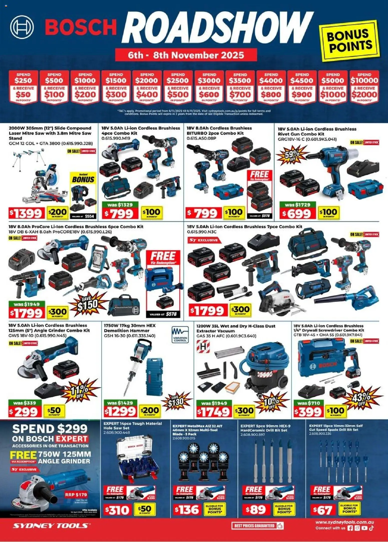 Sydney Tools catalogue - valid from 06.11.2025 | Page: 1 | Products: Saw, Spade, Accessories, Grinder