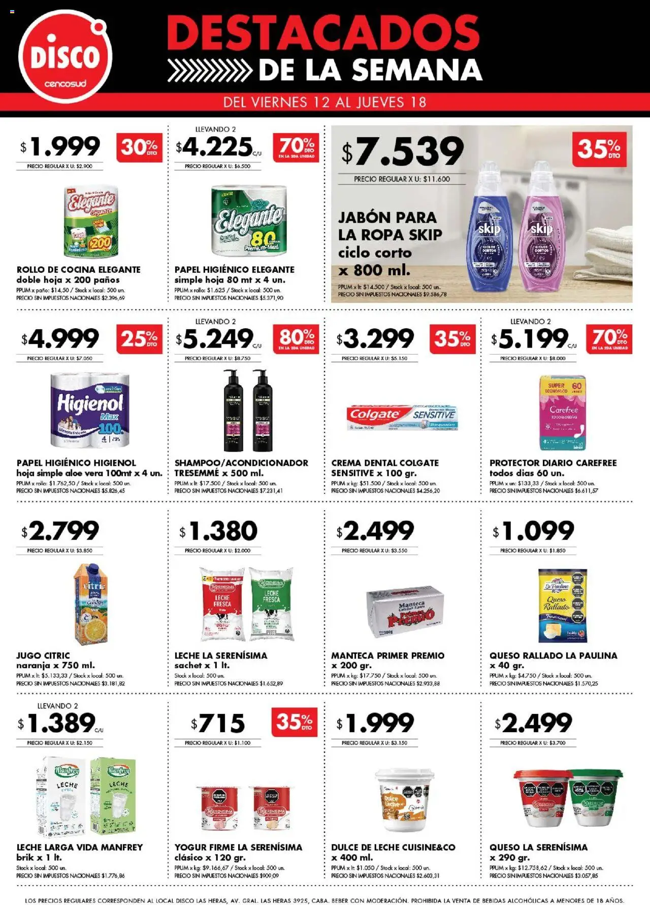 Disco - Ofertas | Córdoba │ válido desde el 12.09.2025 | Página: 9 | Productos: Papel higiénico, Disco, Jabón, Queso