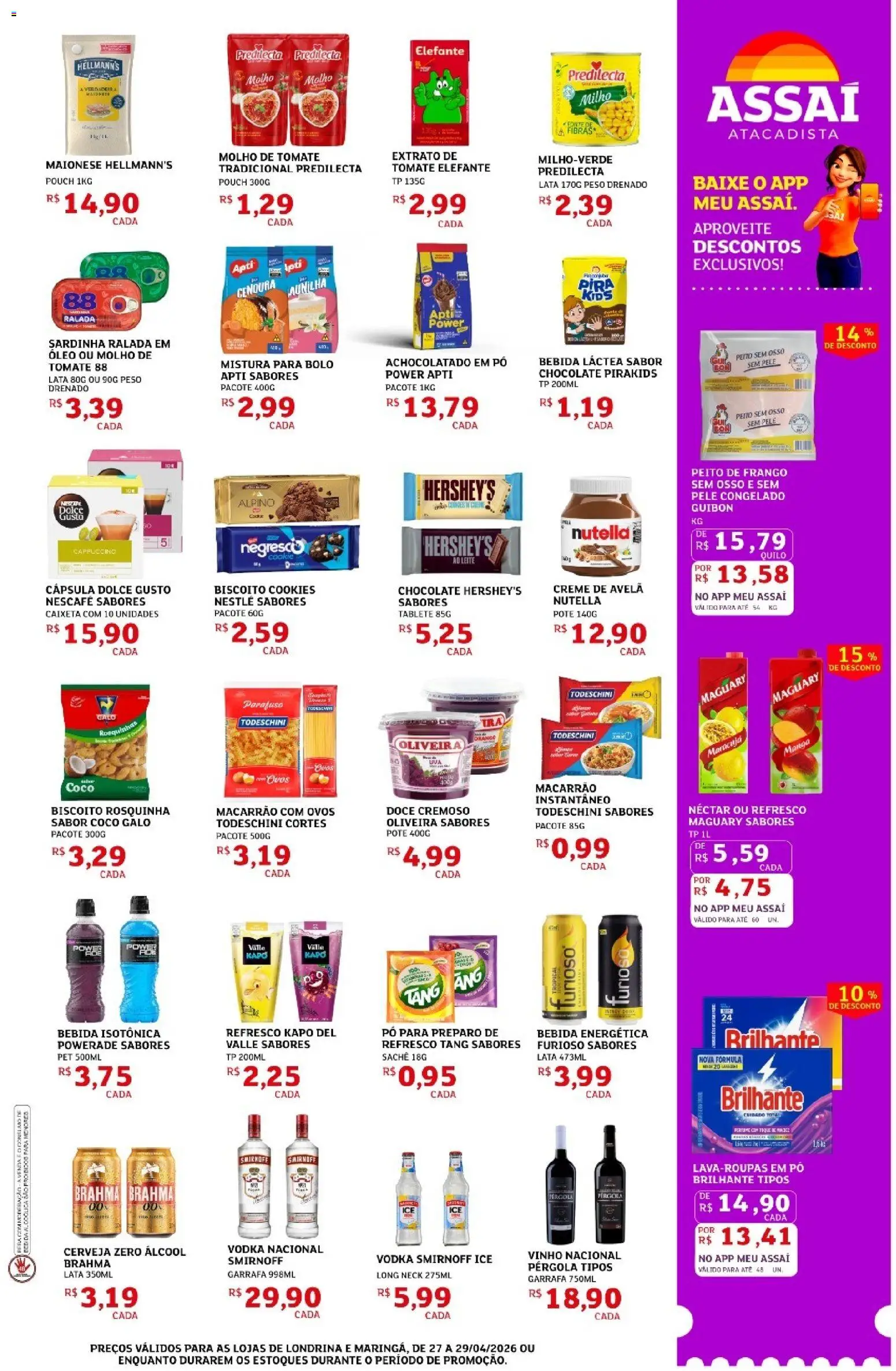 Assaí Atacadista Folheto - válido de 27.04.2026 | Página: 3 | Produtos: Coco, Ovos, Rosquinha, Mistura para bolo