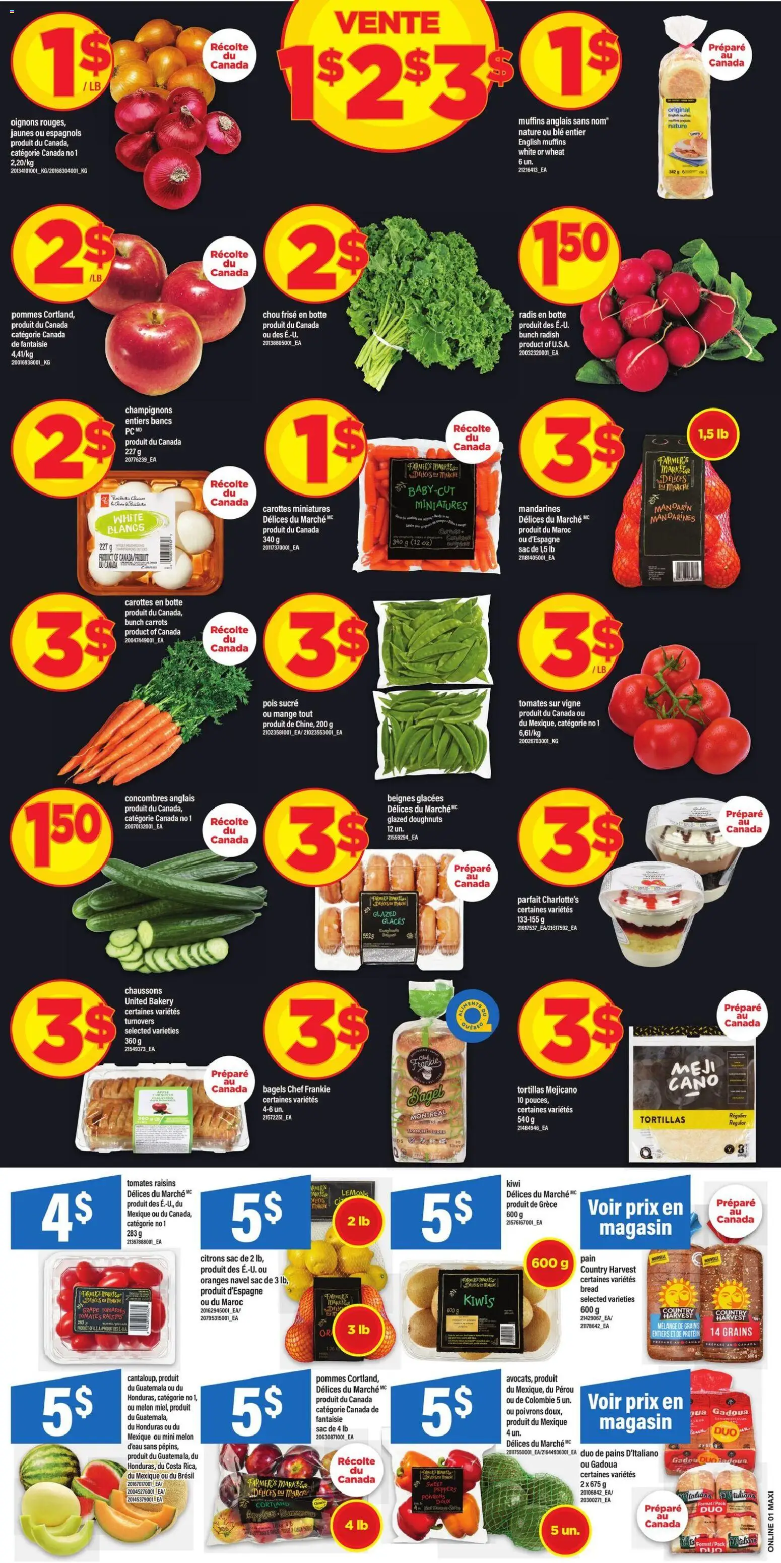 Maxi flyer valid from 01.01.2026 | Page: 5 | Products: Bakery, Bread, Oranges, Tomatoes