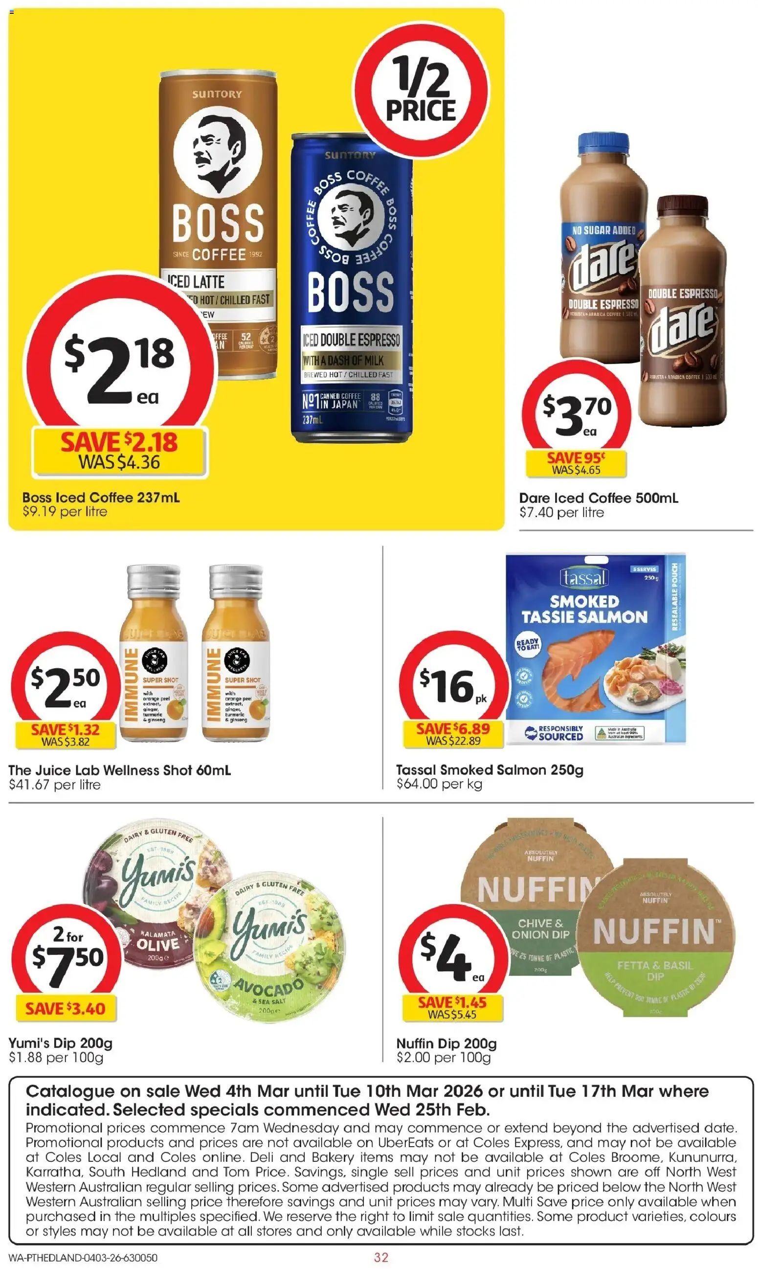 Coles catalogue - valid from 04.03.2026 | Page: 32 | Products: Milk, Juice, Avocado, Sugar