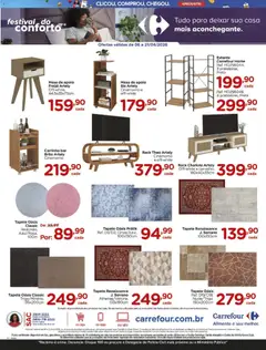 Carrefour ofertas Festival do Conforto - Pré-Visualização do folheto da loja Carrefour, válido de 06.04.2026 | Página: 6 | Produtos: Mesa, Tapete, Carrinho, Rack